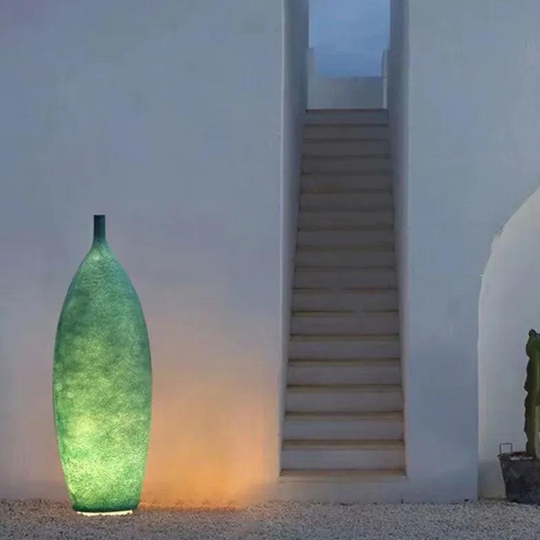 Elegant Vase-Shaped Resin Floor Lamp - Modern Home Decor Lighting for Living Room, Bedroom & Office | Dimmable LED Light with Remote Control