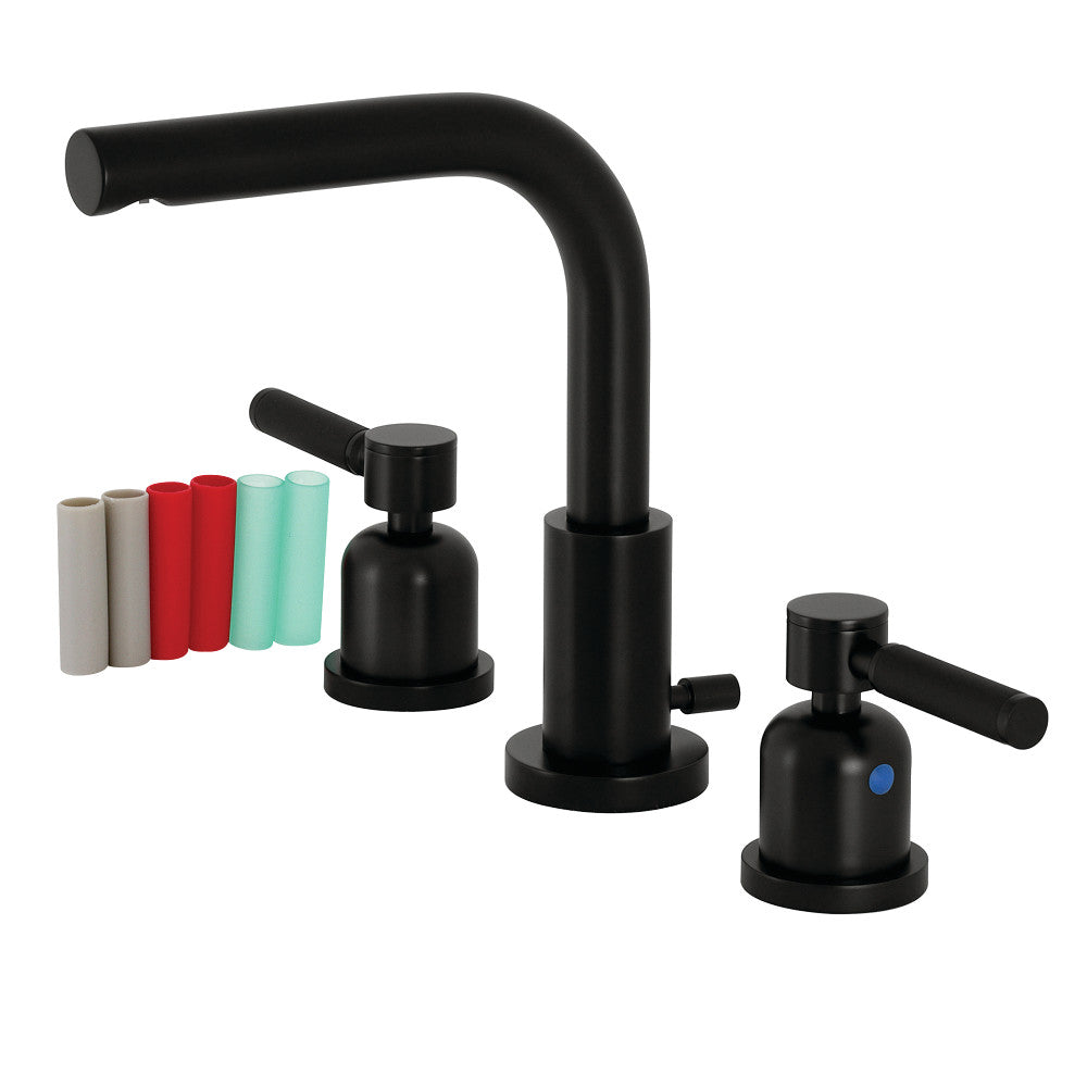 Fauceture FSC8958DKL Kaiser Widespread Bathroom Faucet with Pop-Up Drain - Modern 8-Inch Centerset Bathroom Sink Faucet for Vanity, Powder Room & Guest Bath Installation