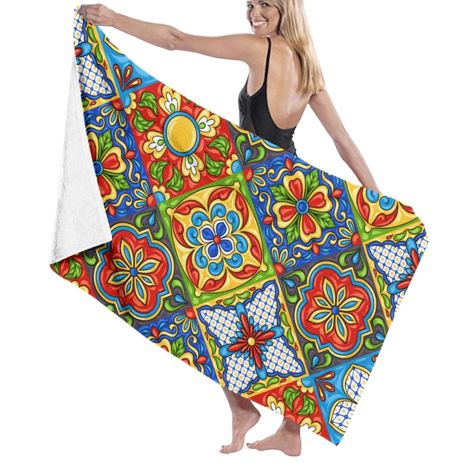 Premium Microfiber Beach Towel for Adults & Kids - Extra Large 52