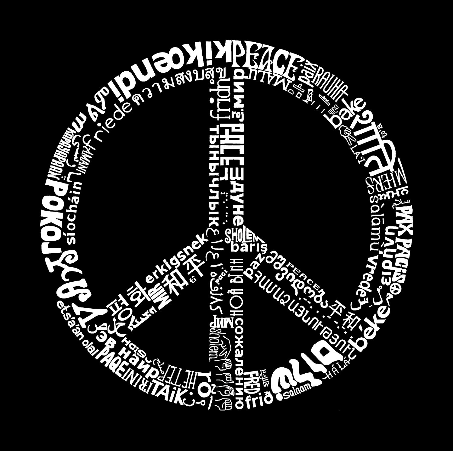 LA POP ART Girls' Word Art Hooded Sweatshirt - PEACE in 77 Languages | Cute Graphic Pullover for Teens & Women | Perfect for School, Streetwear & Peace Activism