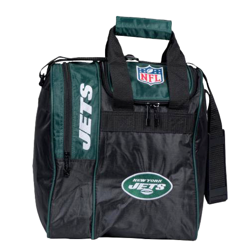 NFL New York Jets Official Team Logo Tote Bowling Bag for Men & Women - Perfect for Sports Fans, Gym, Travel & Bowling Outings