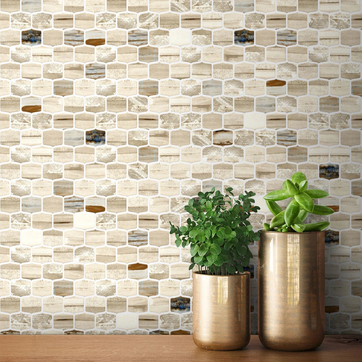 Seascape Glass Lantern Mosaic Tiles - Coastal Inspired Elegance for Home Decor, Bathroom & Kitchen Backsplash - Perfect for Beach House, Coastal Theme Decorations
