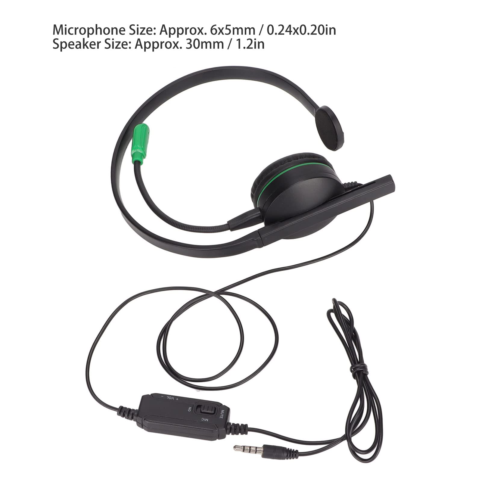 Noise Cancelling Wired Gaming Headset with 3.5mm Single Ear Design & Clear Microphone - Plug & Play for PC, Laptop, Computer - Perfect for Gaming, Online Meetings & Call Centers