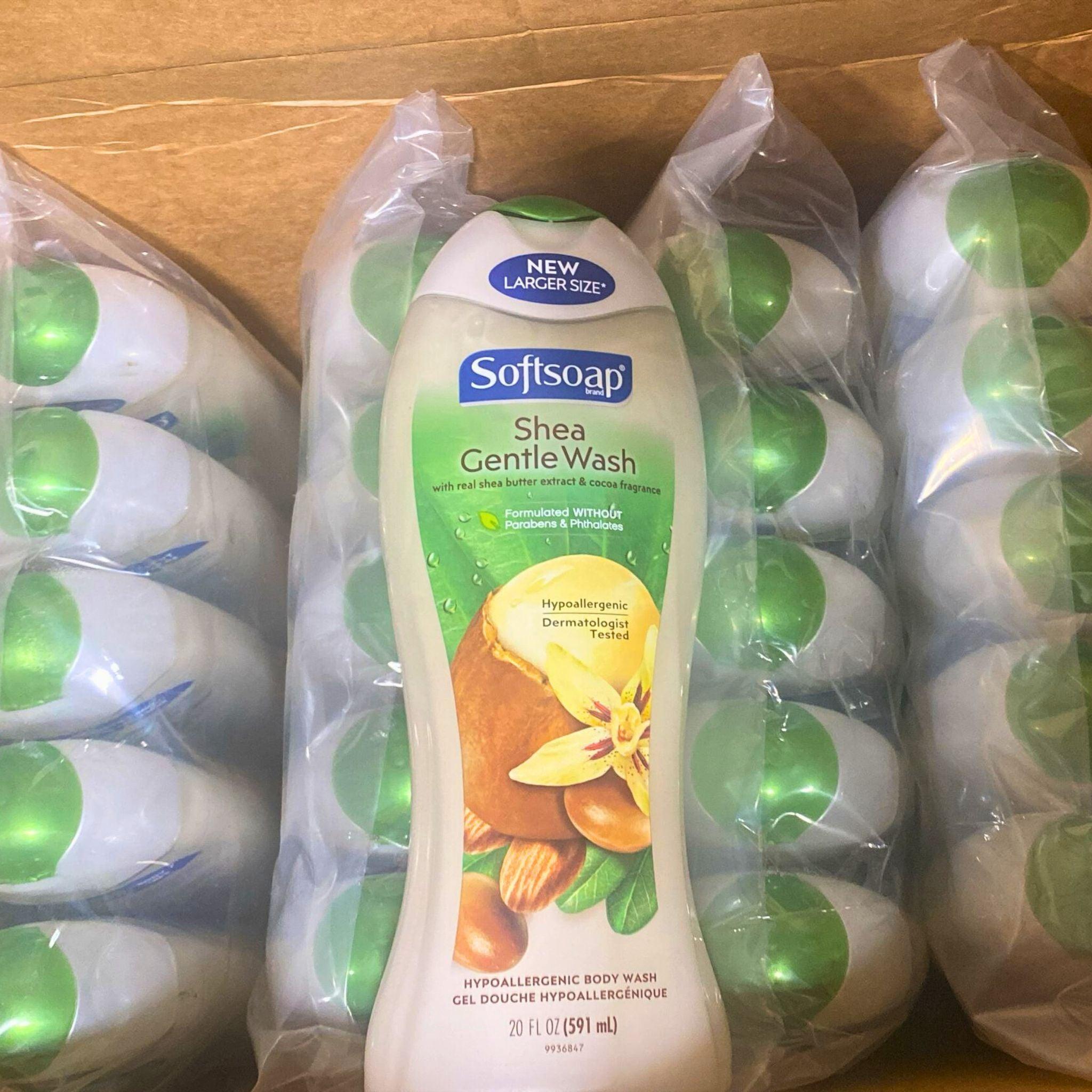 Softsoap Shea Butter Gentle Hand Wash 20 oz (50-Pack) – Moisturizing & Hydrating for Dry Skin – Ideal for Home, Office, and Bathroom Use