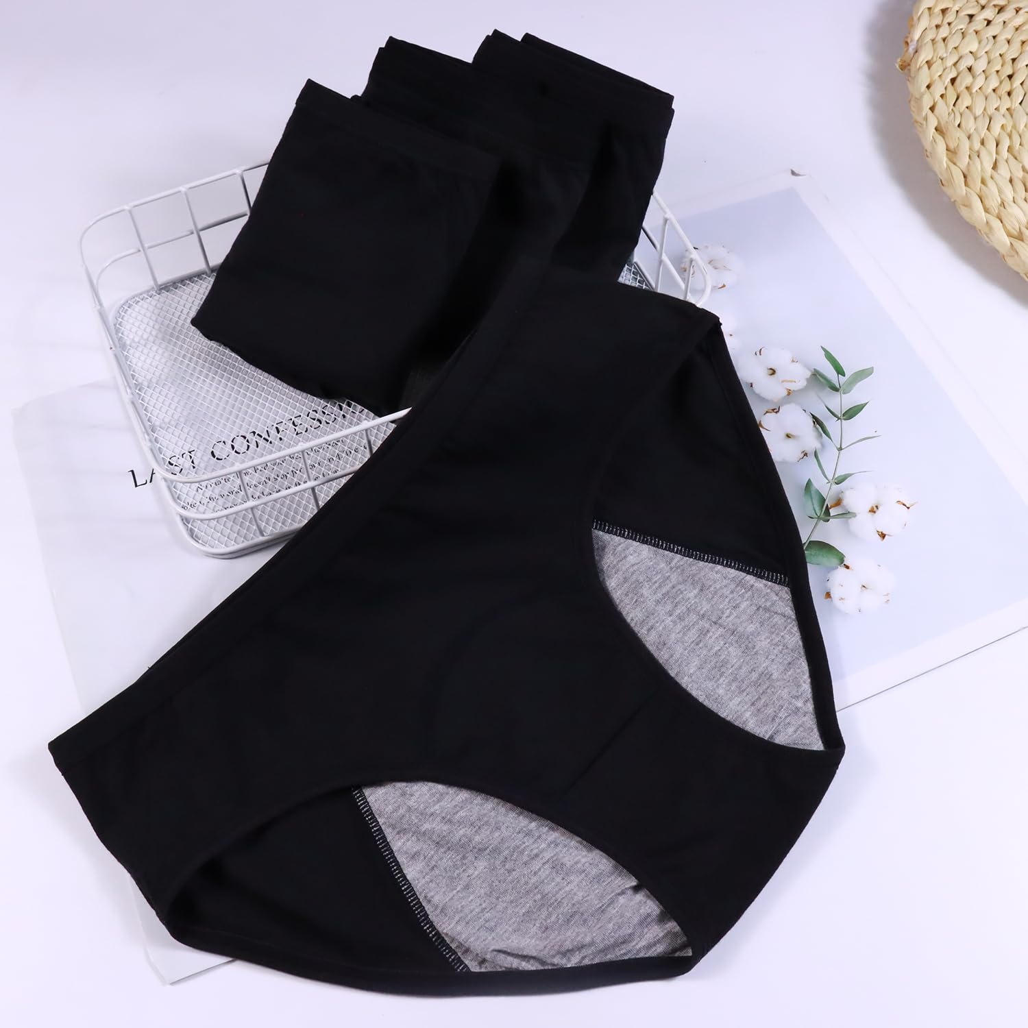 Demifill Teen Girls Period Underwear - Soft Cotton Leakproof Panties for Teens & Women | Comfortable Briefs for School, Sports & Sleep