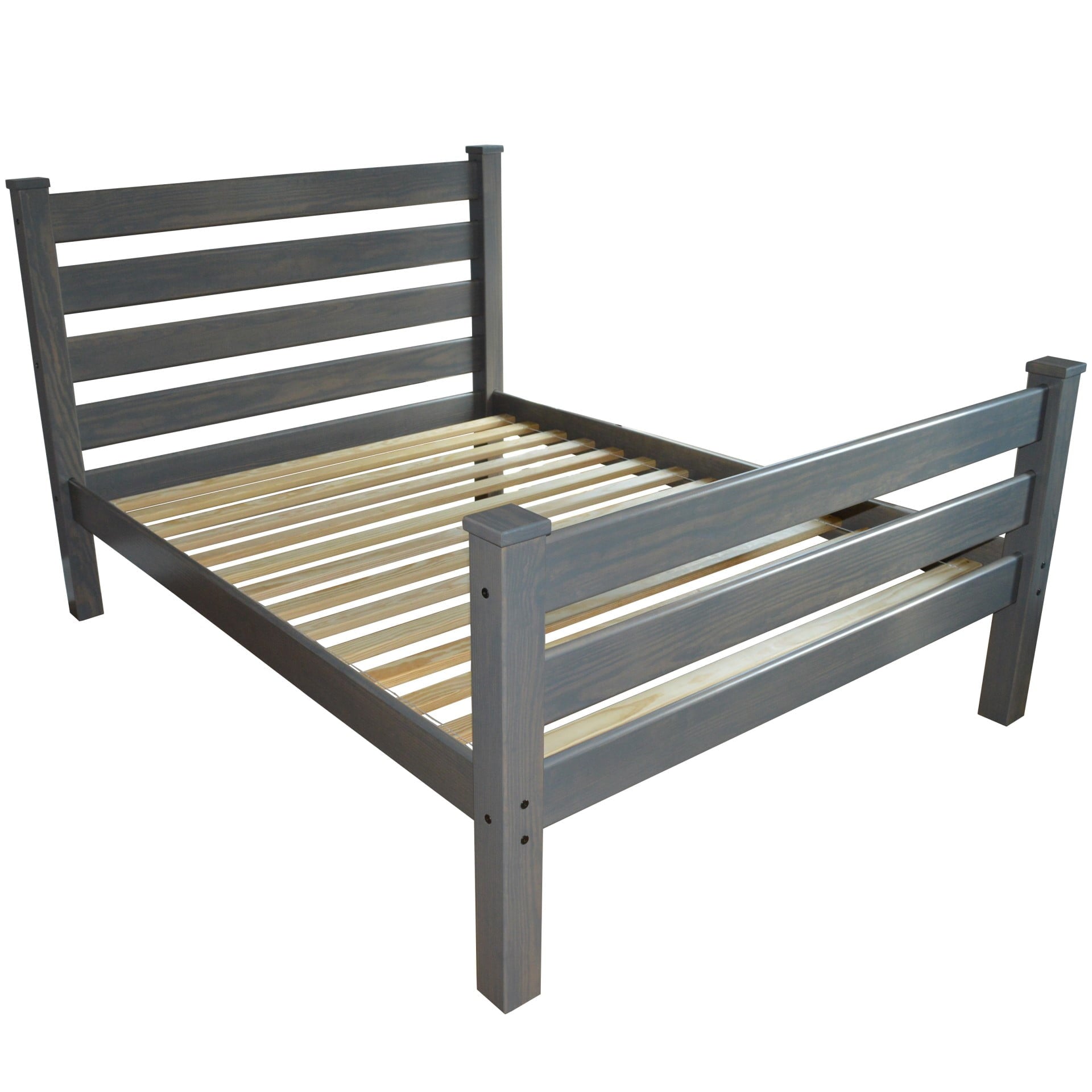 Homestead Bed Frame - Twin, Full, Queen Size Wooden Platform Bed with Headboard - Perfect for Kids, Guest & Master Bedrooms