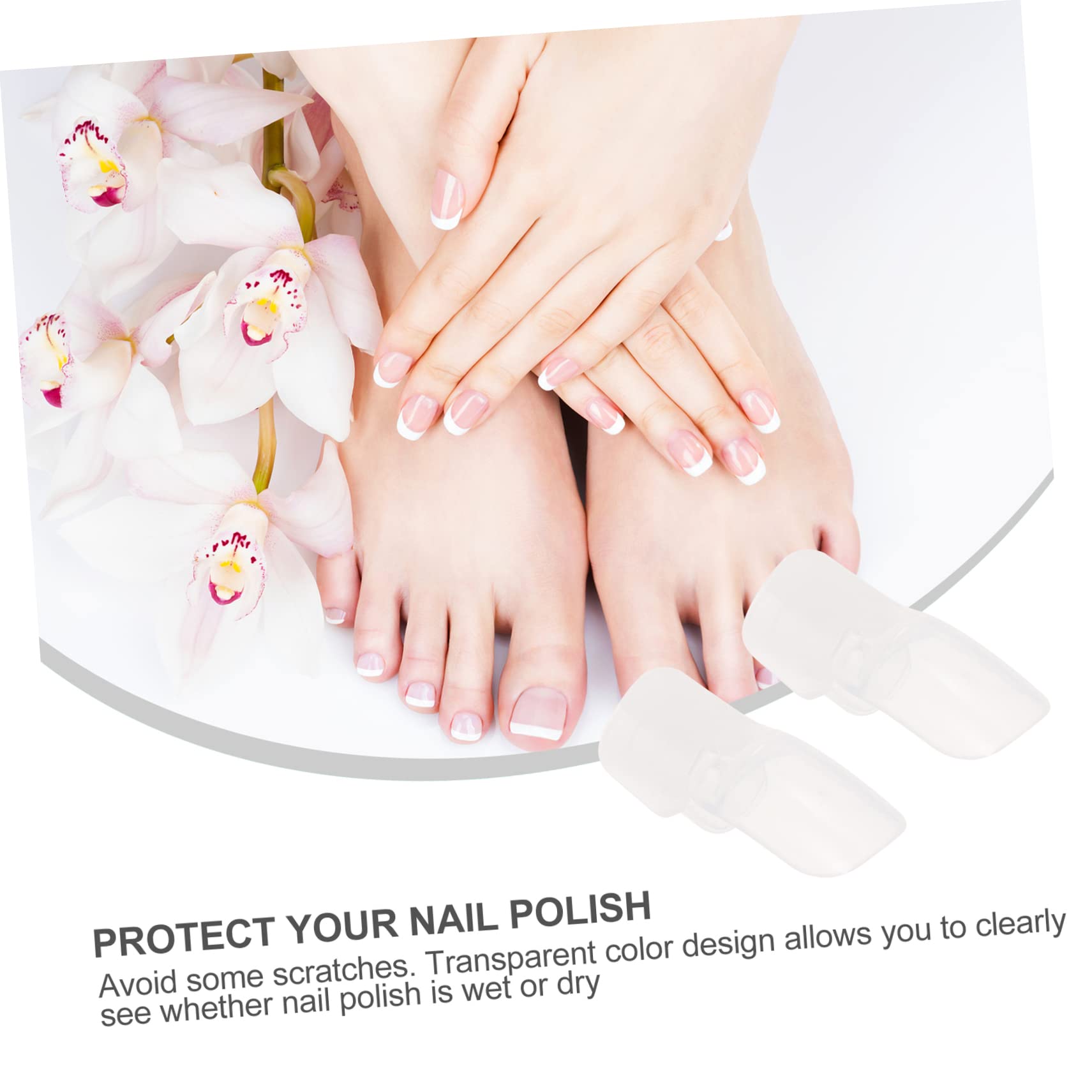 Beavorty 60 Pcs Nail Polish Protector Caps - Gel Nail Art Polish Holder, Soak Off Varnish Shield Hats for Manicure & Pedicure | Perfect for Salon, Home Nail Care & DIY Nail Art