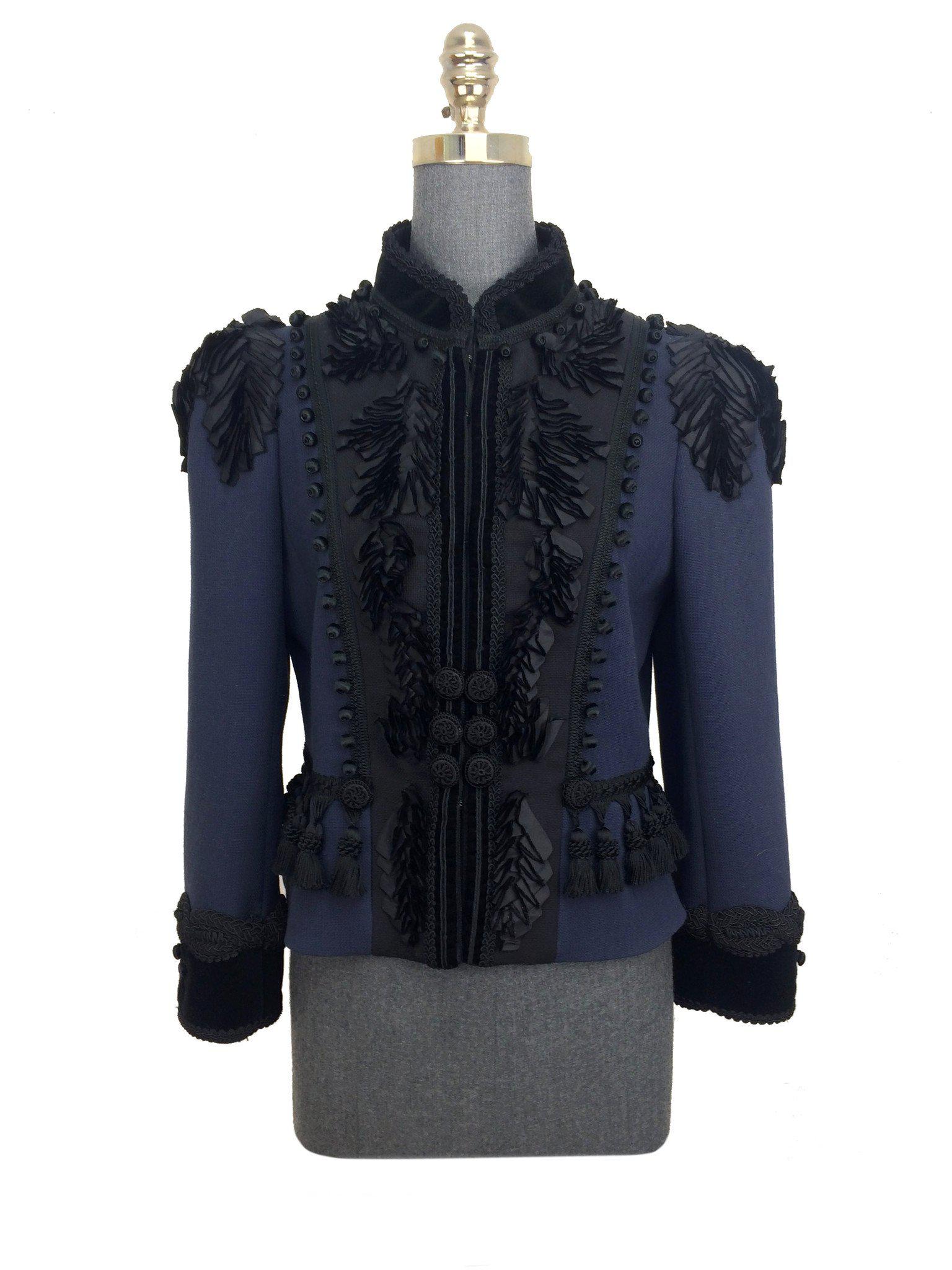 Marc Jacobs Double-Faced Lightweight Wool Victorian Fitted Jacket for Women - Size M | Elegant Office Wear & Evening Outfits