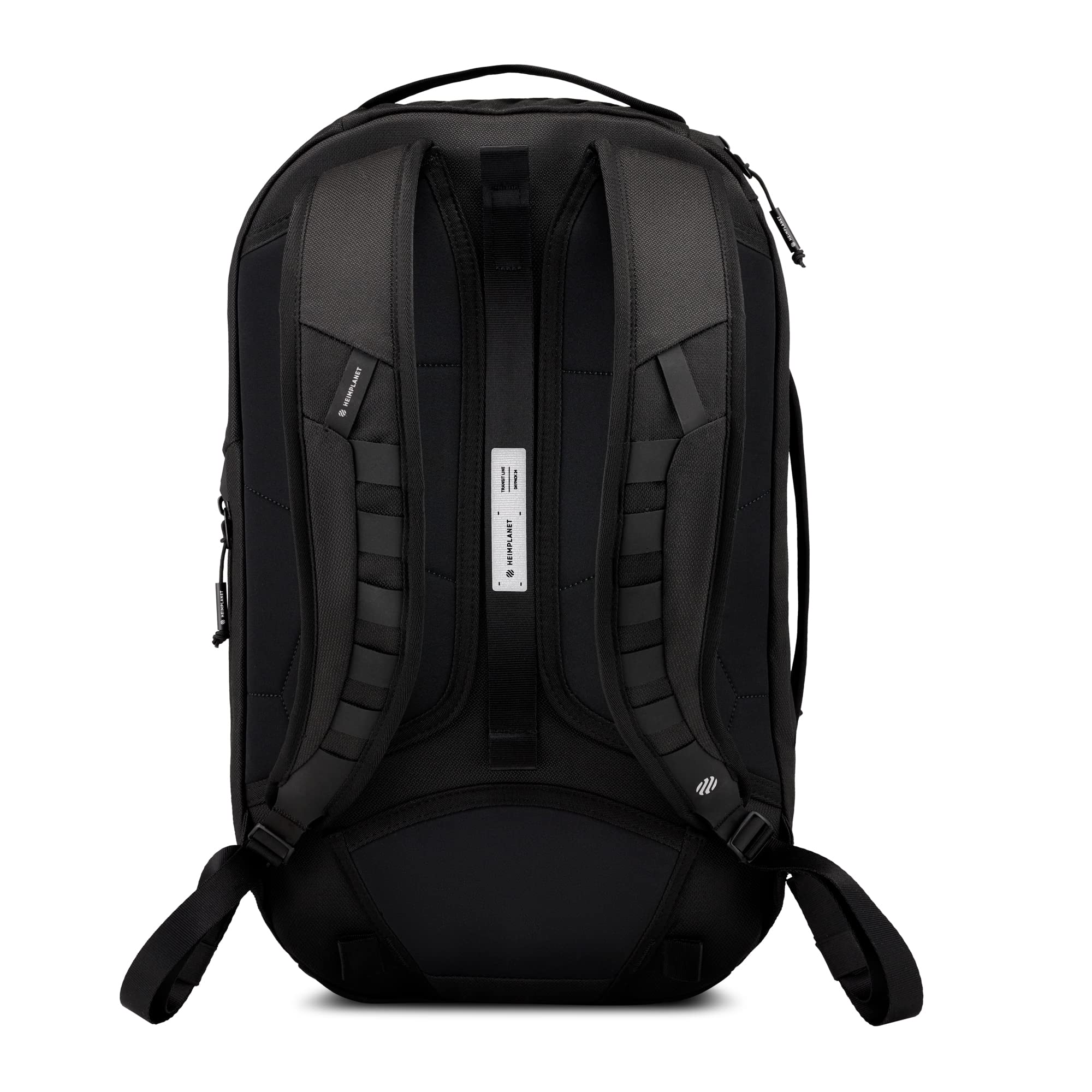**HEIMPLANET Transit Line DAYPACK 24L Waterproof Backpack - Laptop Compartment & Clamshell Opening - Durable DYECOSHELL Material - Supports 1% for The Planet (Black) - Perfect for Travel, Commuting & Outdoor Adventures**