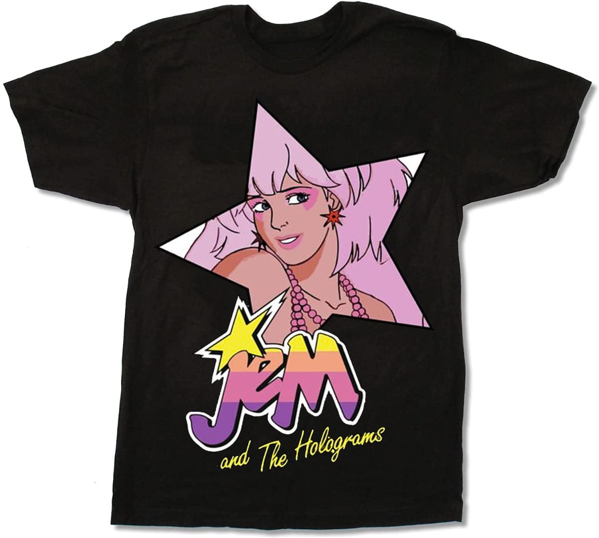 Jem and the Holograms Graphic T-Shirt for Men & Women - Black Crew Neck Short Sleeve Tee - Perfect for Concerts, Comic Con & 80s Retro Fashion