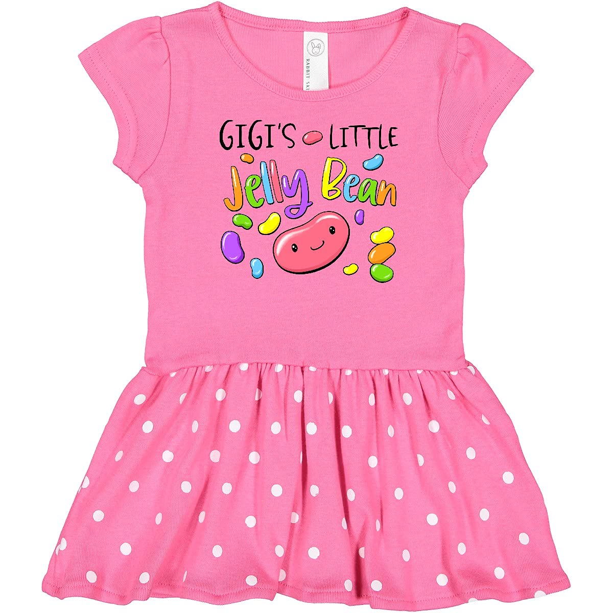 Inktastic Gigi's Little Jellybean Cute Easter Candy Infant Dress - Adorable Baby Girl Outfit for Easter, Spring & Family Photos | Soft Cotton Comfort for Holidays & Special Occasions