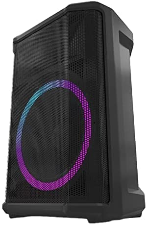 Norcent NSP-120X 12-Inch Powerful Bluetooth Portable Speaker with Active Lights & Microphone - 1500W Class AB Amplifier, Built-in Wheels for Easy Transport - Perfect for DJ Parties, Outdoor Events & Home Entertainment