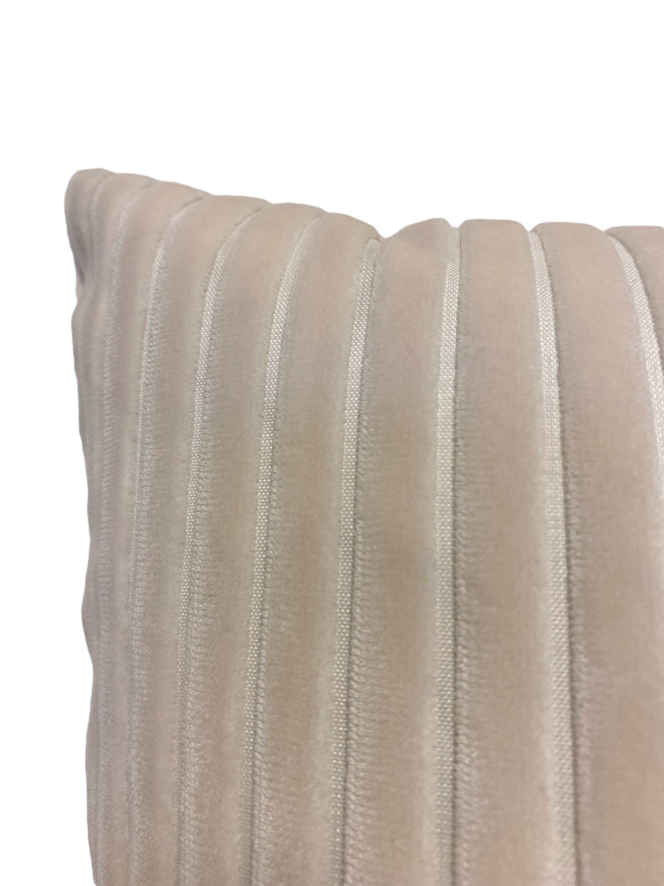 Postrio Ivory Velvet Throw Pillow 20x20 Inches - Soft Luxury Decorative Cushion for Sofa, Bed, Living Room & Home Decor