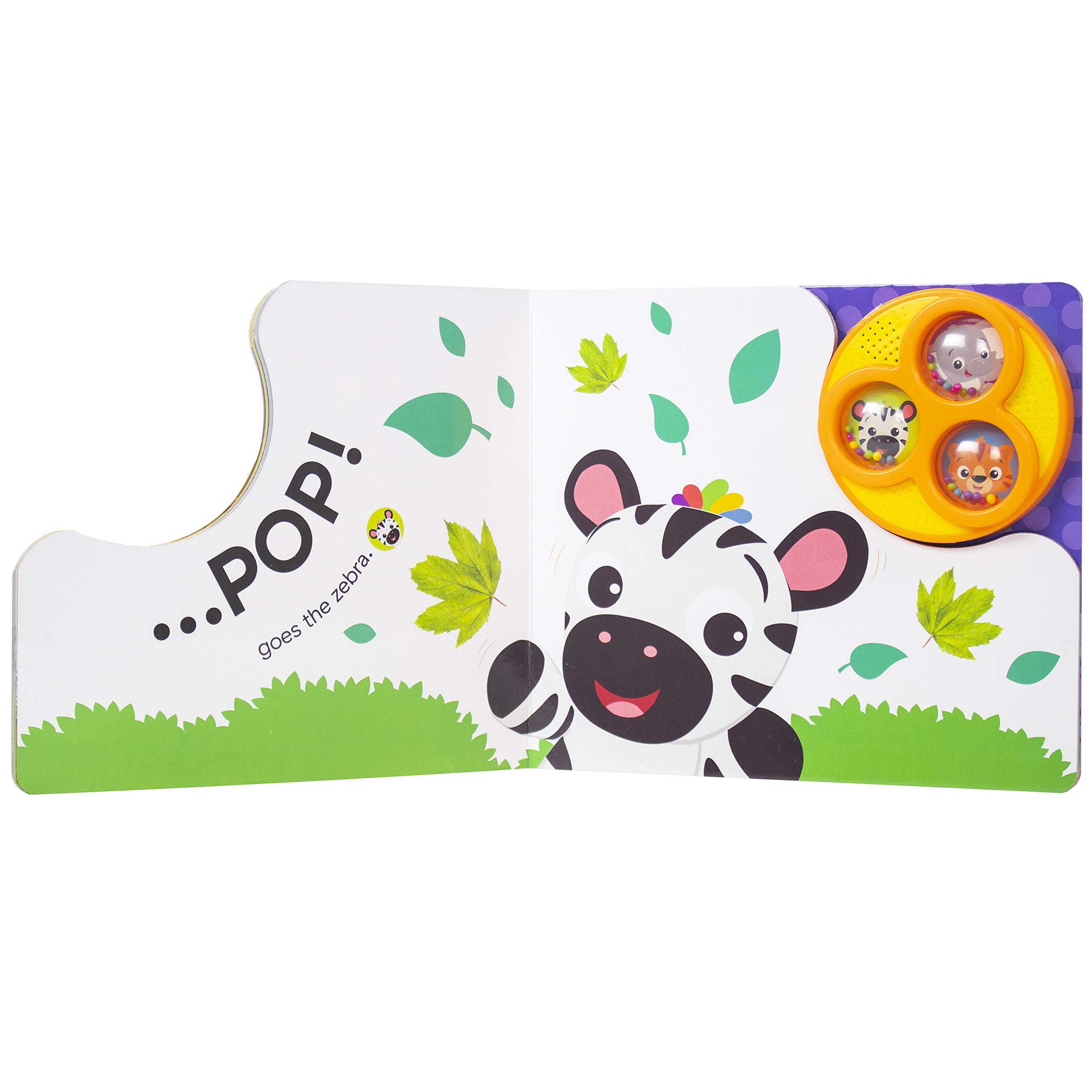 Baby Einstein Pop! Goes the Zebra - Interactive Popping Button Sound Book for Toddlers - Early Learning Musical Toy - Perfect for Playtime, Storytime & Sensory Development (PI Kids)