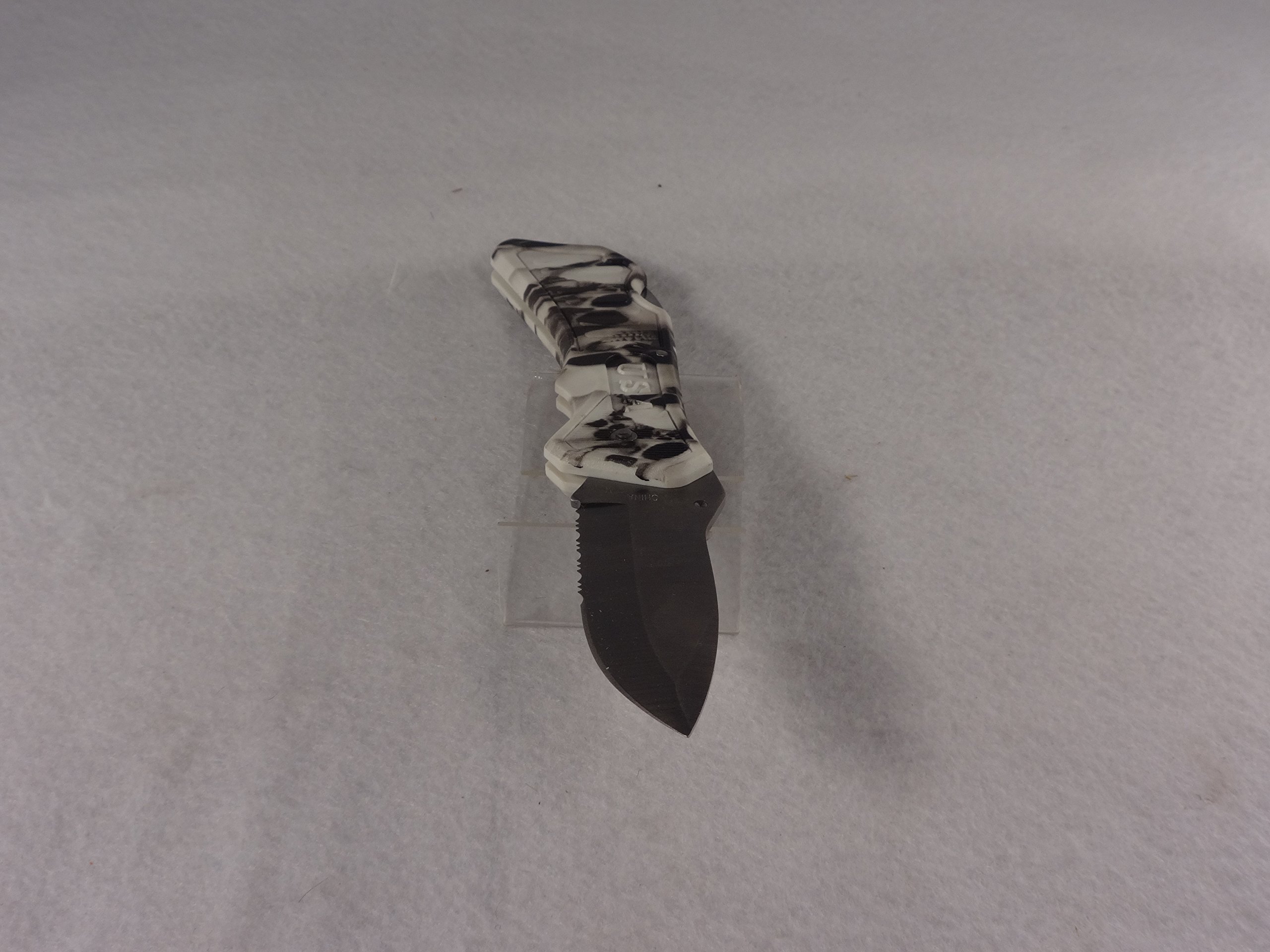 Buck Shot Camo Hunting Knife - Tactical Survival Knife with Camouflage Handle for Outdoor Camping, Hunting & Bushcraft