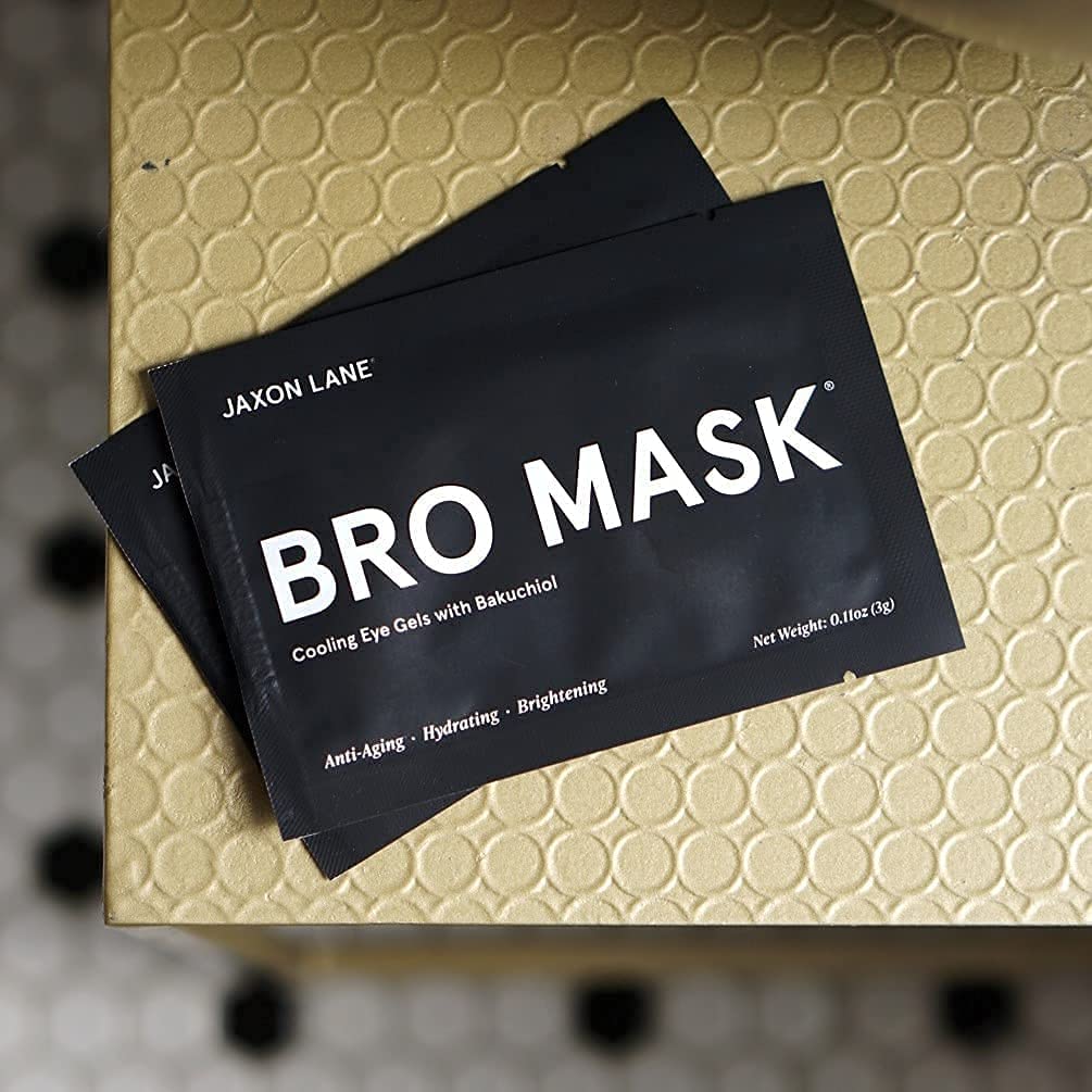 BRO MASK Under Eye Gel Pads: Cooling Hydrogel Eye Patches for Dark Circles, Puffiness & Anti-Aging | Infused with Bakuchiol, Green Tea, Hyaluronic Acid, Caffeine & Niacinamide (4 X 6 Pairs) | Perfect for Morning Routine, Travel & Post-Workout Recovery