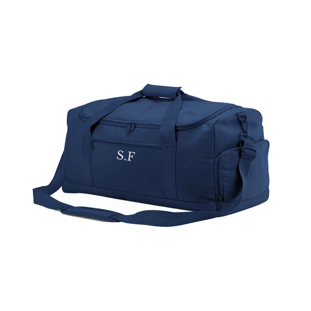 Personalized Boston Initial Medium Holdall Duffle Bag - Custom Monogram Travel Bag for Gym, Weekend Trips & Sports Gear Storage