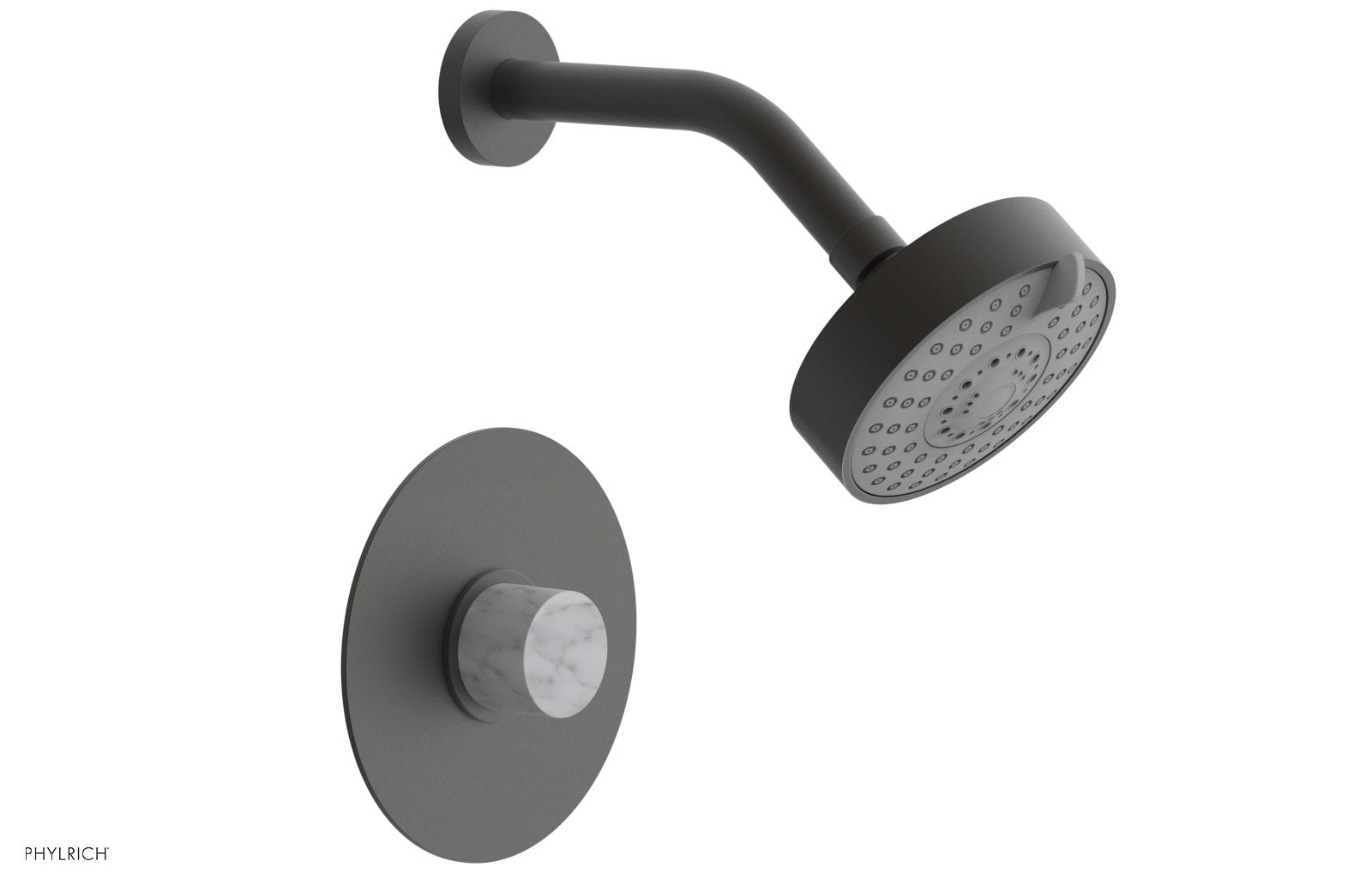 Premium White Marble Pressure Balance Shower Set - BASIC II Model 230-23 | Modern Bathroom Upgrade for Spa-Like Experience