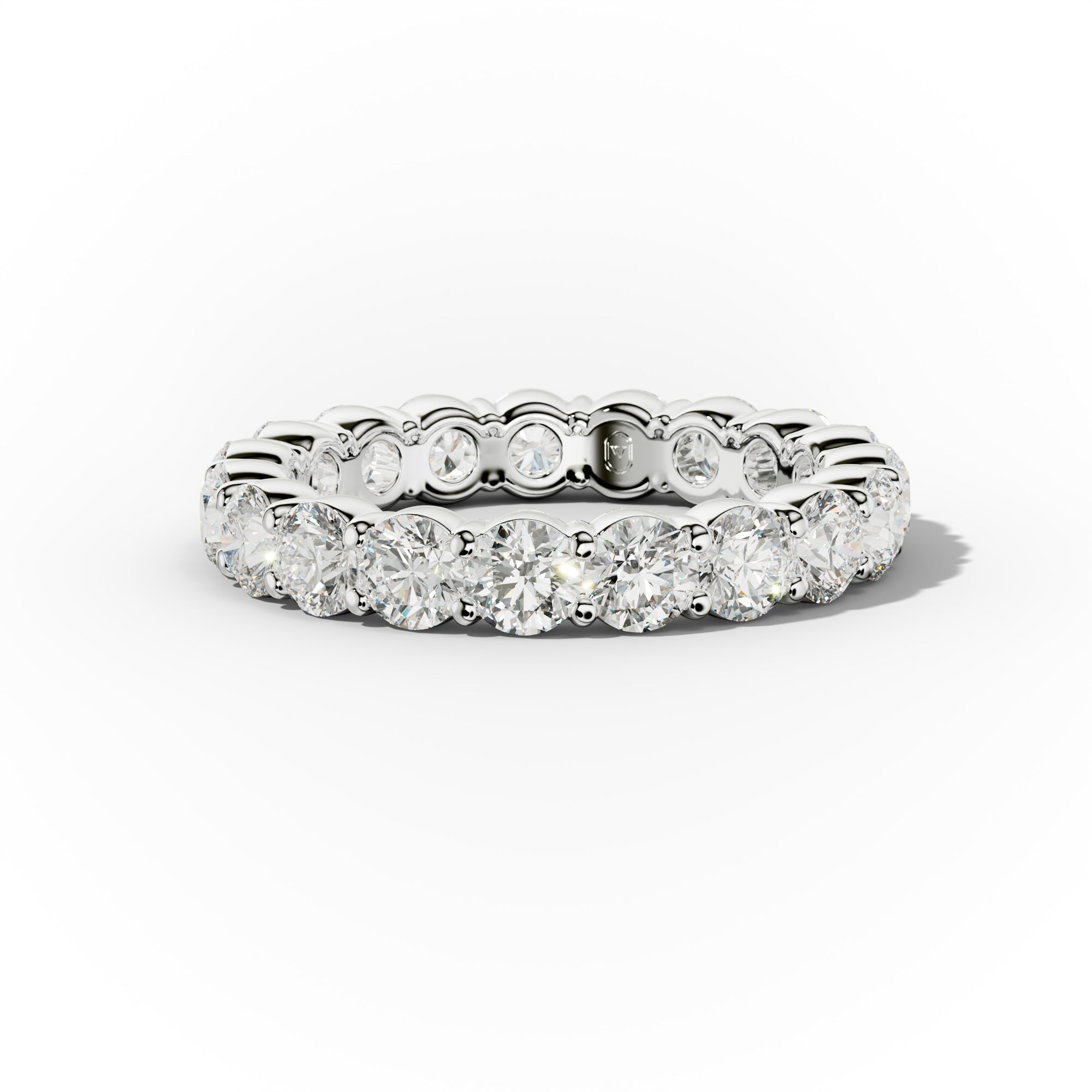 3.0 Carat Round Cut Diamond Eternity Wedding Band - Shared Prong Setting, Solid 14K Gold/Platinum - Perfect for Anniversary Gifts, Bridal Jewelry & Special Occasions