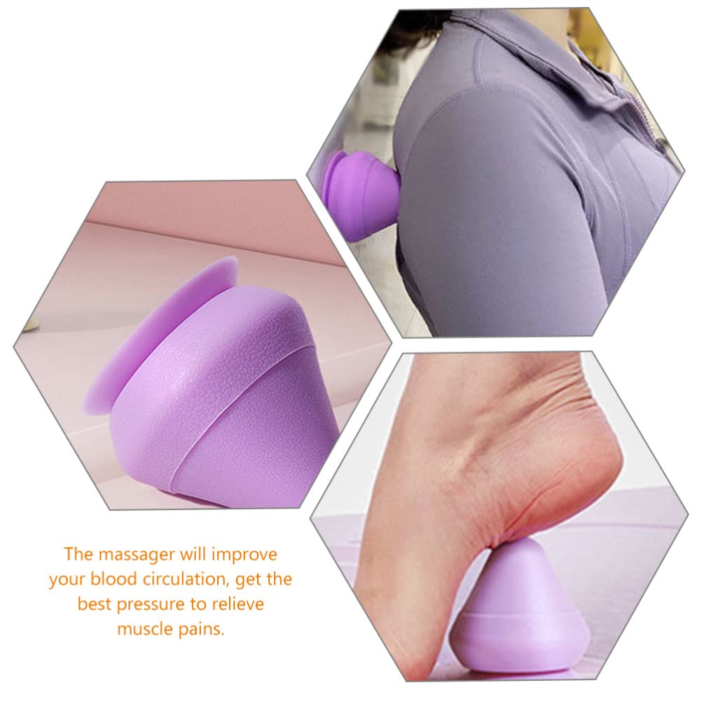 LALAFINA Massage Ball Roller with Suction Cup - Portable Muscle Massage Tool for Back, Neck, Shoulder & Hip Pain Relief - Trigger Point Self Massage Device for Home & Office Use