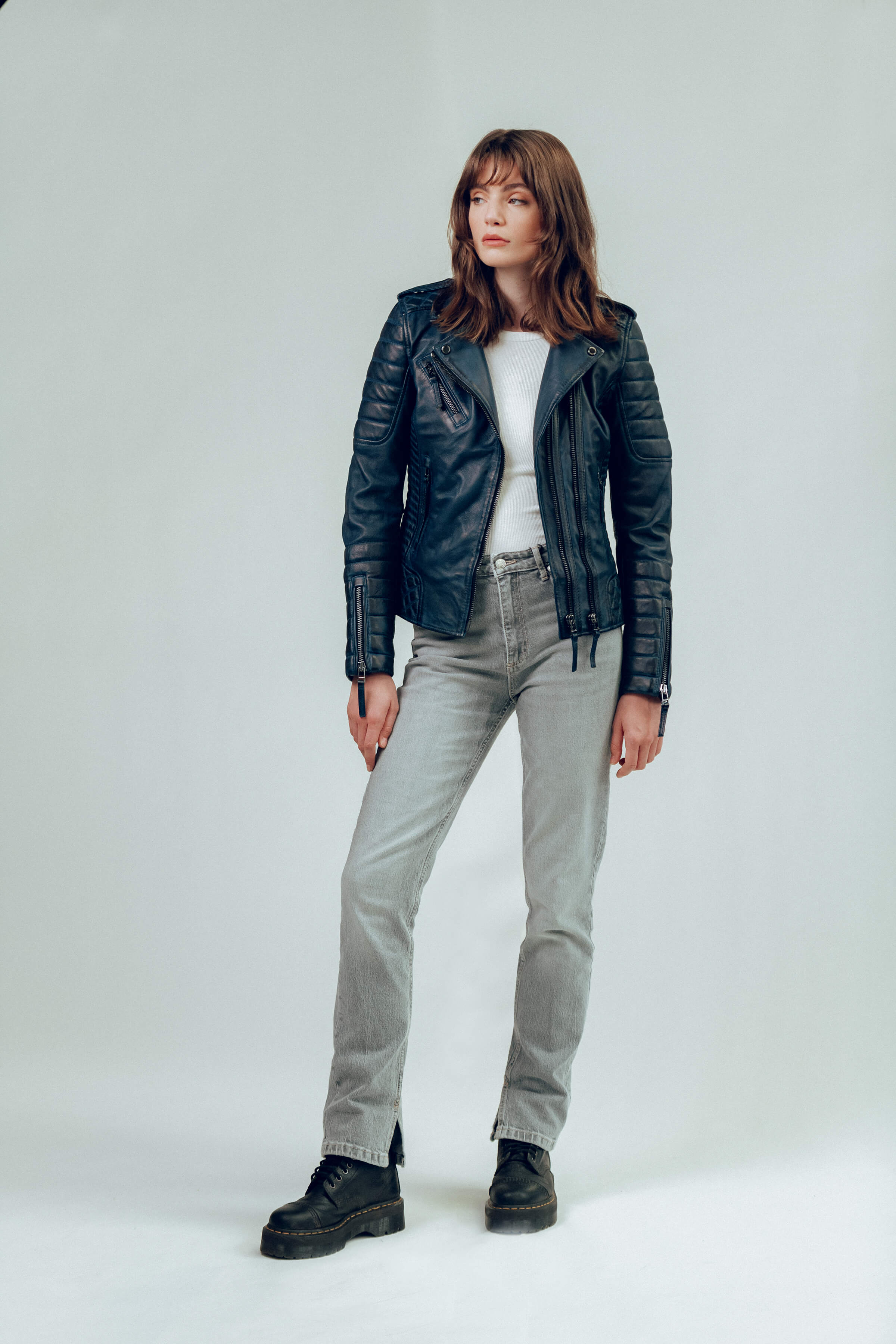 Kay Michaels 2.0 Women's Burnt Blue Denim Jacket - Stylish Casual Outerwear for Everyday Wear & Fall Fashion