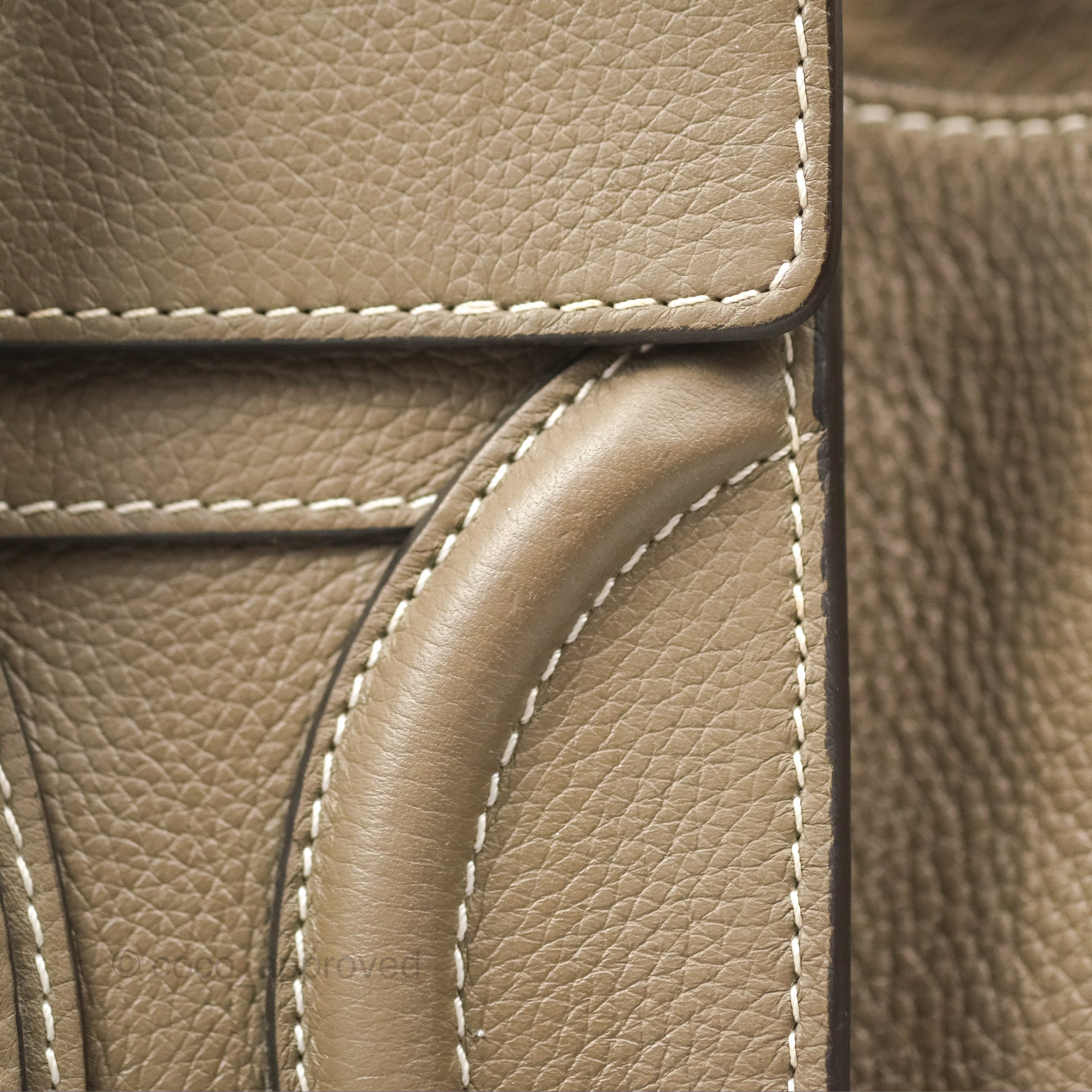 Celine Micro Luggage Bag in Souris Drummed Calfskin Leather - Stylish Crossbody Handbag for Women, Perfect for Work, Travel & Everyday Use