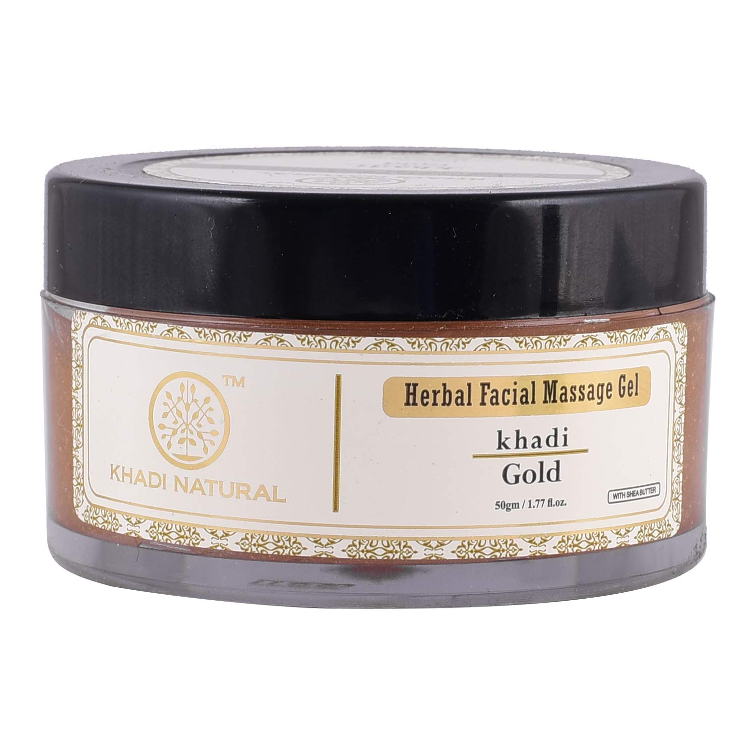 KHADI NATURAL Ayurvedic Gold Face Massage Gel - 50g | Organic Anti-Aging & Hydrating Facial Treatment for Glowing Skin | Perfect for Daily Skincare Routine & Spa Day Self-Care