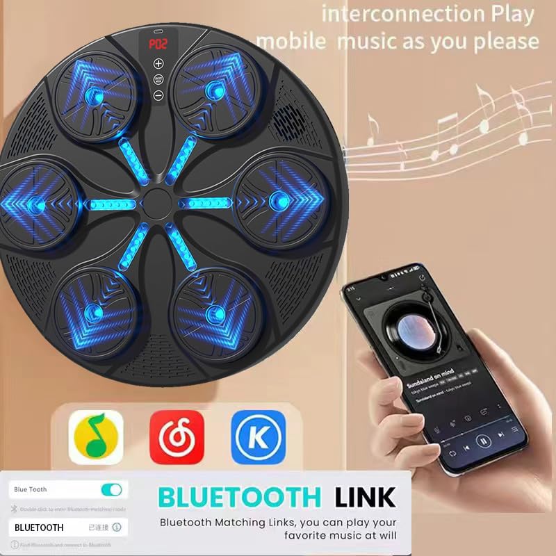 2025 Smart Boxing Machine with 2 Pairs of Gloves - Wall Mounted Home Gym Equipment for Cardio & Strength Training | Perfect for Home Workouts, Boxing Practice & Fitness Enthusiasts