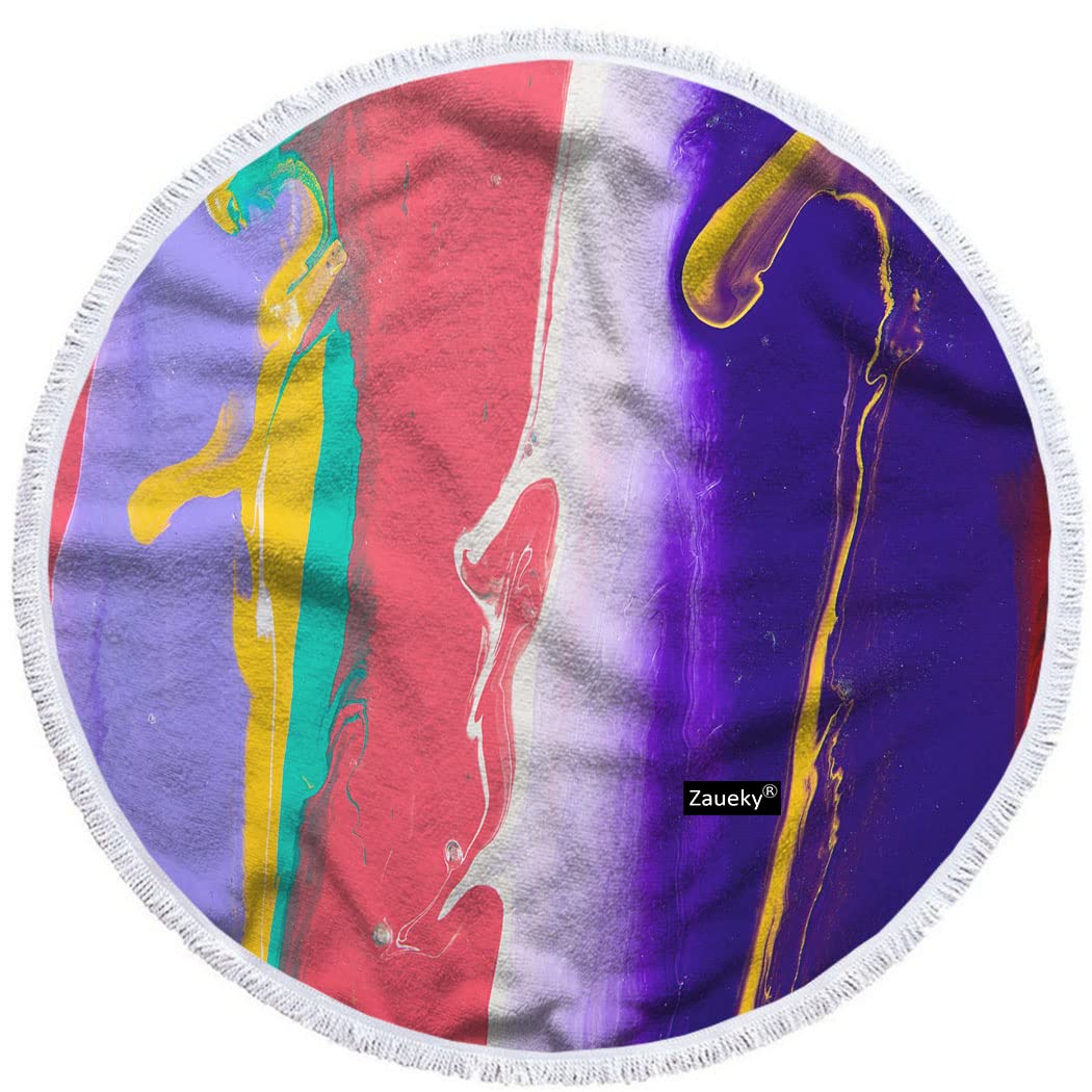 Zaueky Color Gradient Round Beach Towel - Large 63