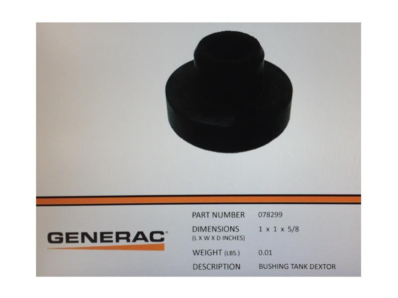 Generac Guardian 080269 / 078299 Fuel Tank Bushing Replacement Part - Compatible with Generac Generators - Durable Rubber Bushing for Secure Fuel Line Connection - Perfect for Generator Maintenance & Repair