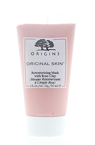 Origins Original Skin Retexturing Mask with Rose Clay - 1 Oz Facial Mask for Deep Cleansing & Pore Minimizing - Perfect for Oily & Combination Skin Care Routine