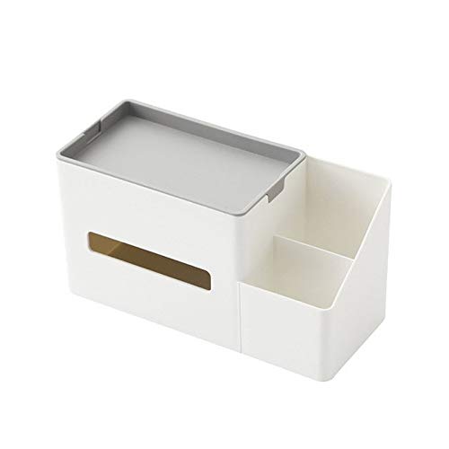 Gray Plastic Dust-Proof Tissue Box with Lid - Stylish Desktop Wipes Holder for Home & Office Decor | Perfect for Living Room, Bedroom, and Workspace Organization