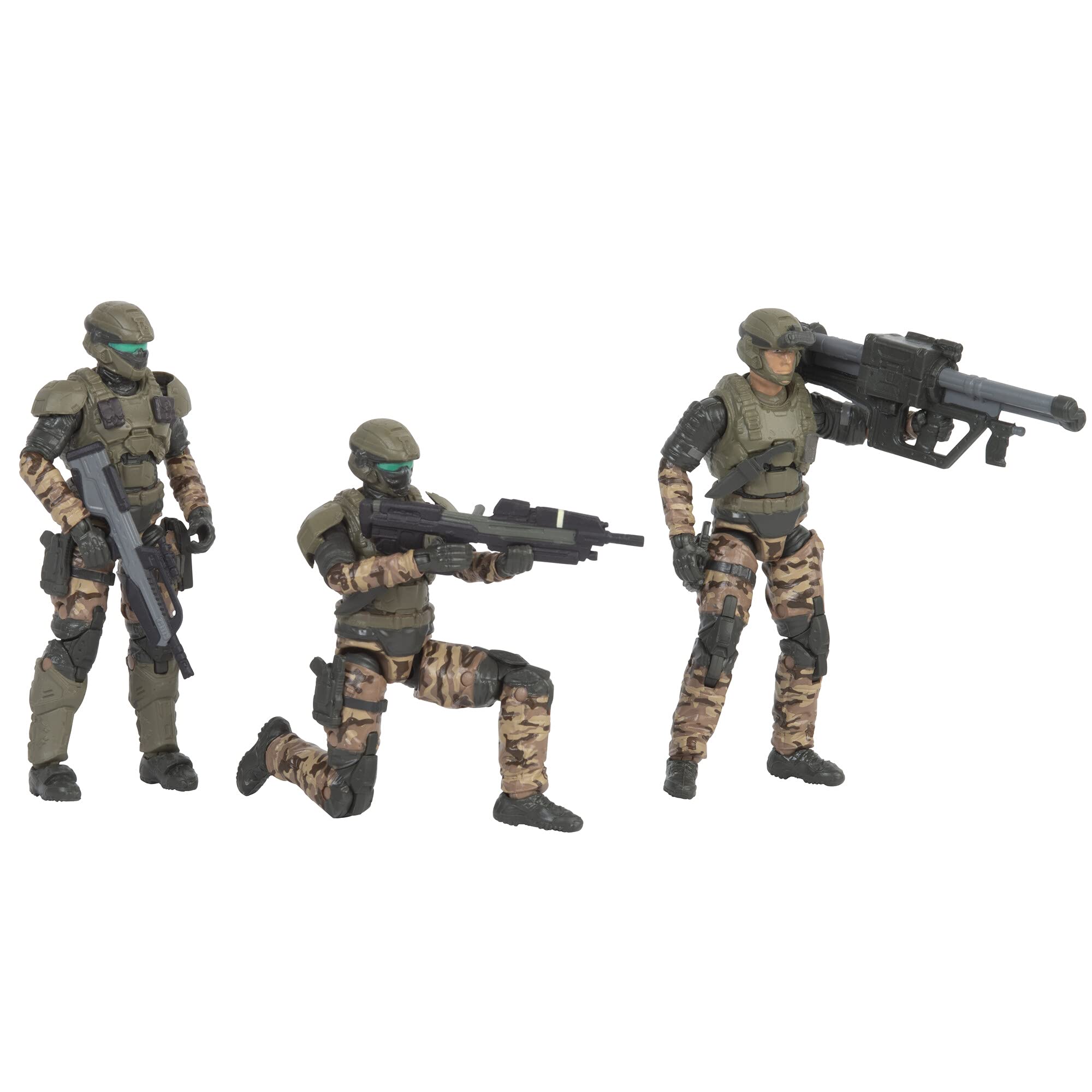 HALO 4-Inch 3-Figure Pack Assortment - UNSC Marines with Weapons for Collectors - Build Your Halo Universe - Amazon Exclusive Action Figures - Perfect for Display, Gaming Enthusiasts and Gift Giving