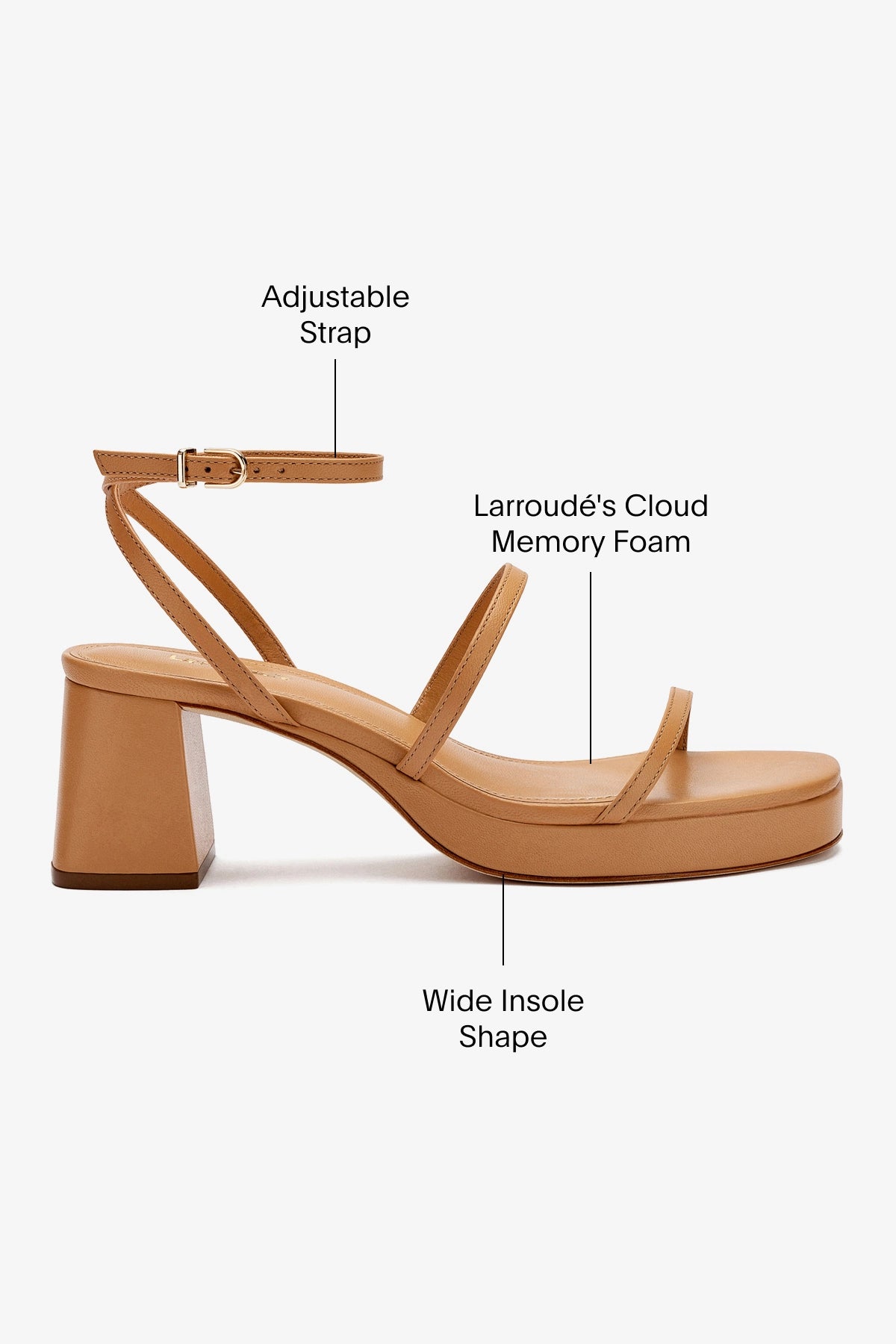 Gio Sandal in Tan Leather - Comfortable Women's Casual Leather Sandals for Summer Walking, Beach, and Outdoor Activities
