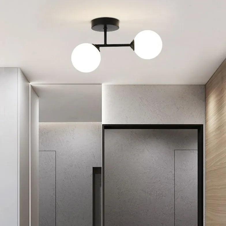 Modern T-Shaped LED Flush Mount Ceiling Light for Living Room - Energy Efficient Dimmable Lighting Fixture for Home, Bedroom, and Hallway
