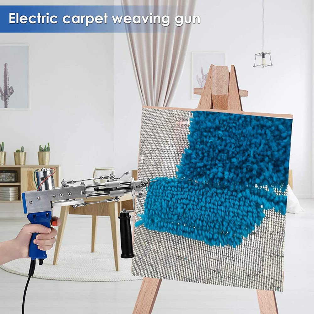 LJJ Electric Carpet Tufting Gun - Professional Carpet Weaving & Flocking Machine for DIY Home Decor and Industrial Embroidery | Cut Pile Knitting Tool for Rugs, Wall Hangings, and Custom Textile Projects