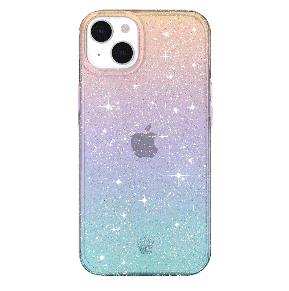 Ombre Stardust Glitter iPhone Case - Sparkling Protective Cover for iPhone 13/14/15 - Trendy Fashion Accessory for Women & Girls - Perfect for Parties, Daily Use & Gift Giving