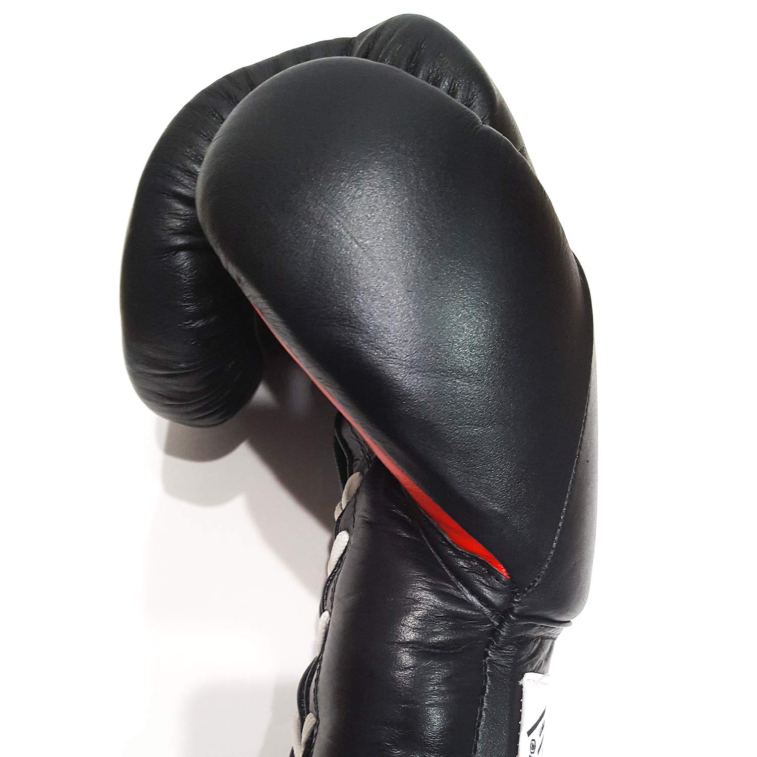 Casanova Boxing® Professional Lace-Up Leather Boxing Gloves for Men & Women - MMA, Kickboxing, Muay Thai, Sparring, Heavy Bag Training (16 oz, Black/Red) - Perfect for Gym Workouts, Boxing Classes & Home Training