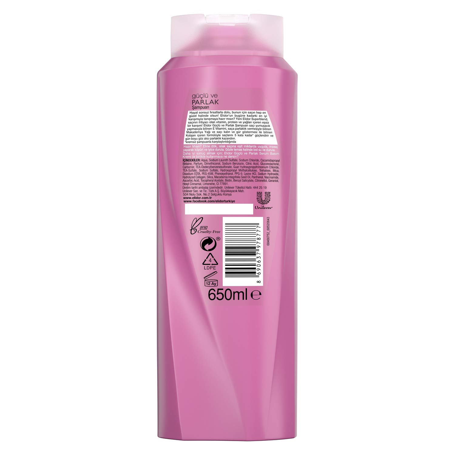 ELIDOR Radiant Shine Shampoo 650mL - Deep Nourishing & Shine Enhancing Hair Care for Strong, Glossy Locks - Perfect for Daily Use & Salon-Quality Results at Home