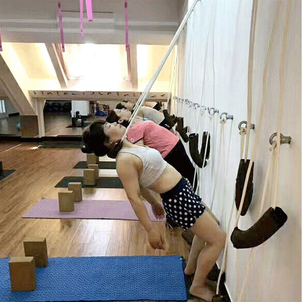 Anti-Gravity Yoga Wall Mount Kit with 4 Cotton Ropes & 4 Stainless Steel Eyebolts - Purple Yoga Sling for Inversion Exercises, Aerial Yoga & Home Workouts - Perfect Gift for Yoga Enthusiasts
