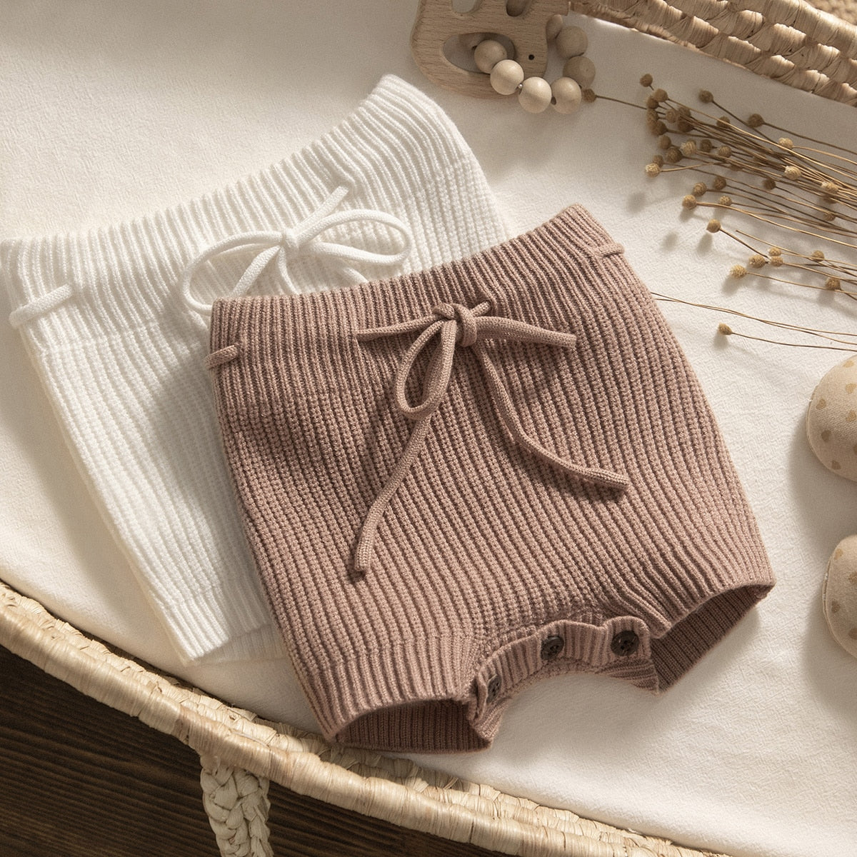 Soft & Breathable Baby Knitted Shorts for Boys & Girls - Comfortable Cotton Summer Playwear for Infants & Toddlers - Perfect for Playtime, Outings & Photo Shoots