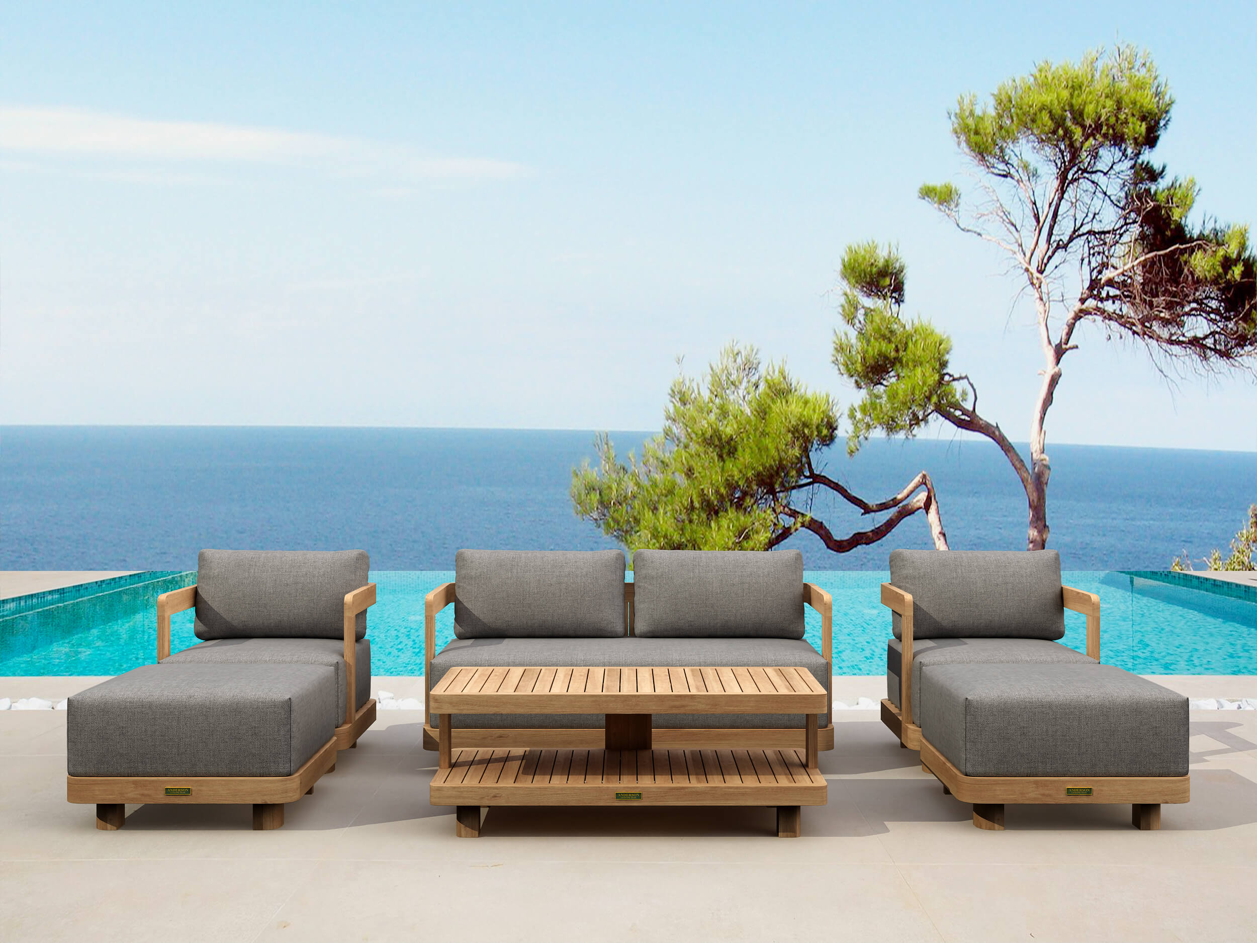 6-Piece Granada Deep Seating Patio Set - Outdoor Wicker Furniture with Cushions for Backyard, Poolside & Garden Relaxation