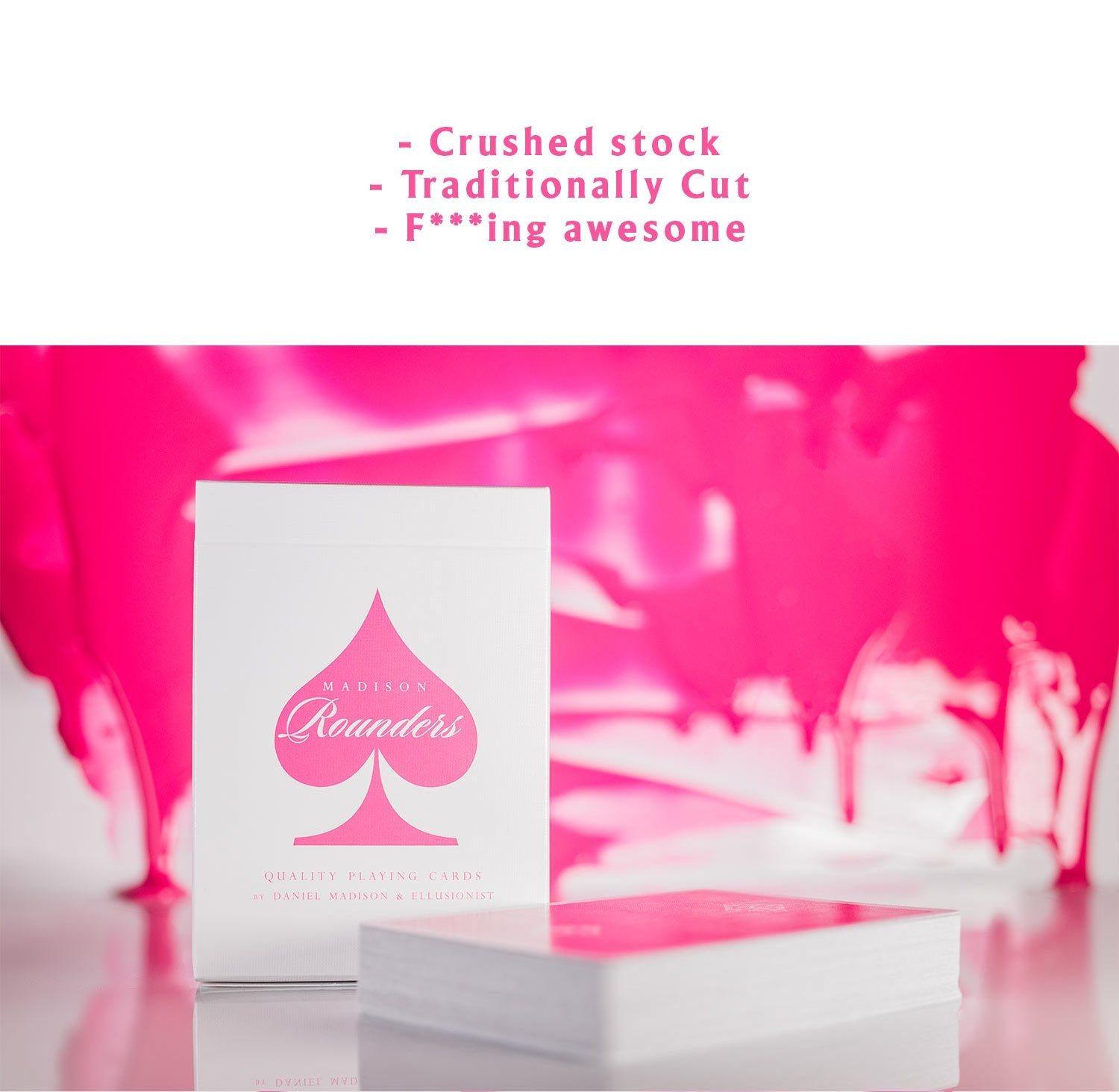 Premium Pink Madison Rounders Playing Cards - High-Quality Poker Cards for Casino Games, Poker Nights & Magic Tricks | Ideal for Parties, Gifts & Card Collectors