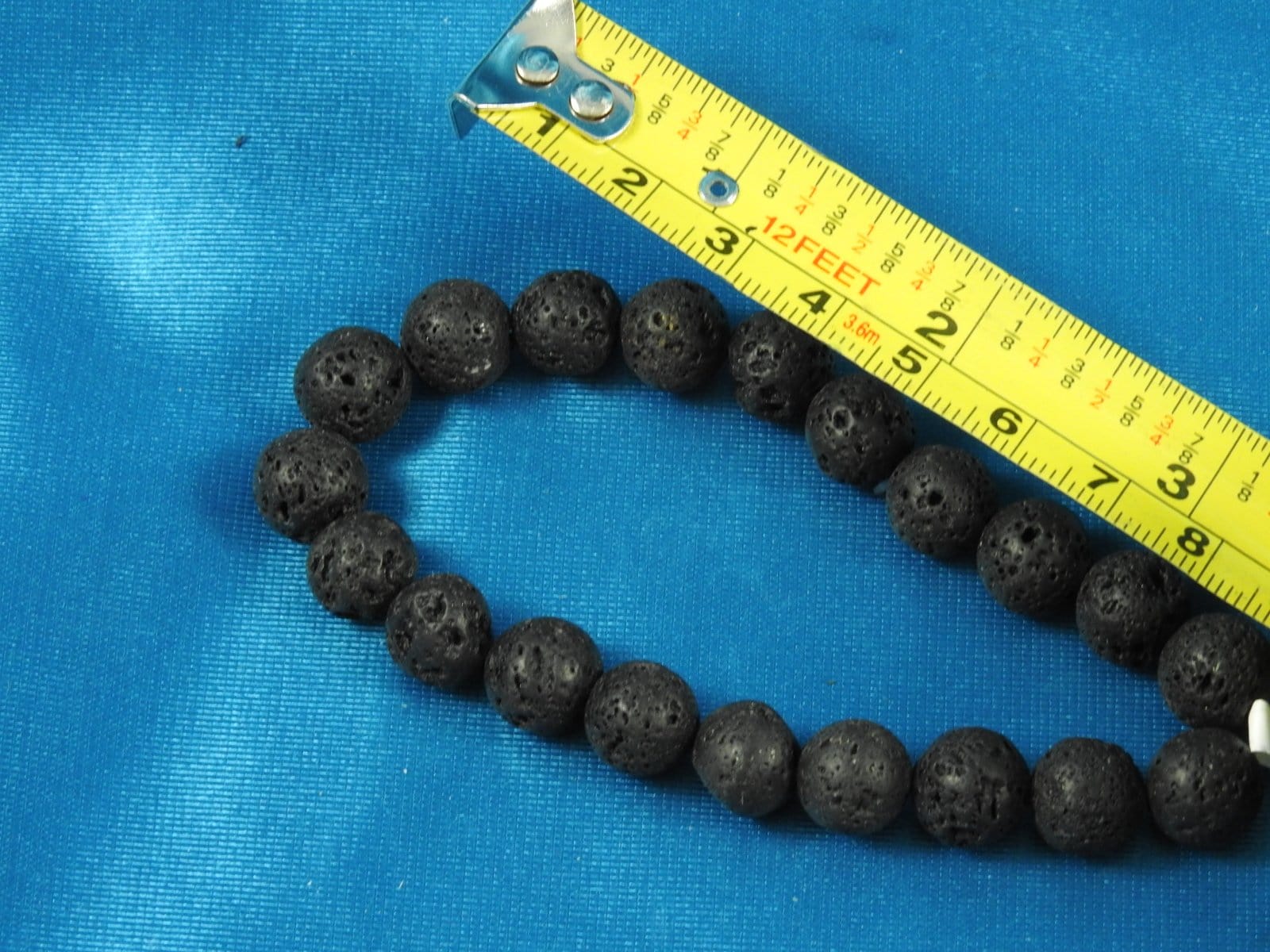 8mm Black Lava Stone Beaded Bracelet for Men & Women - Natural Healing Crystal for Stress Relief & Meditation - Perfect for Yoga, Spiritual Practice & Everyday Wear