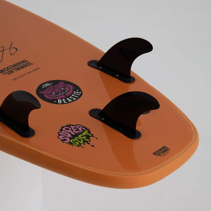MF Mick Fanning Beastie 7'0 Surfboard - Super Soft Tri Fin Clay Design for All-Level Surfers | Perfect for Small Waves & Beach Breaks