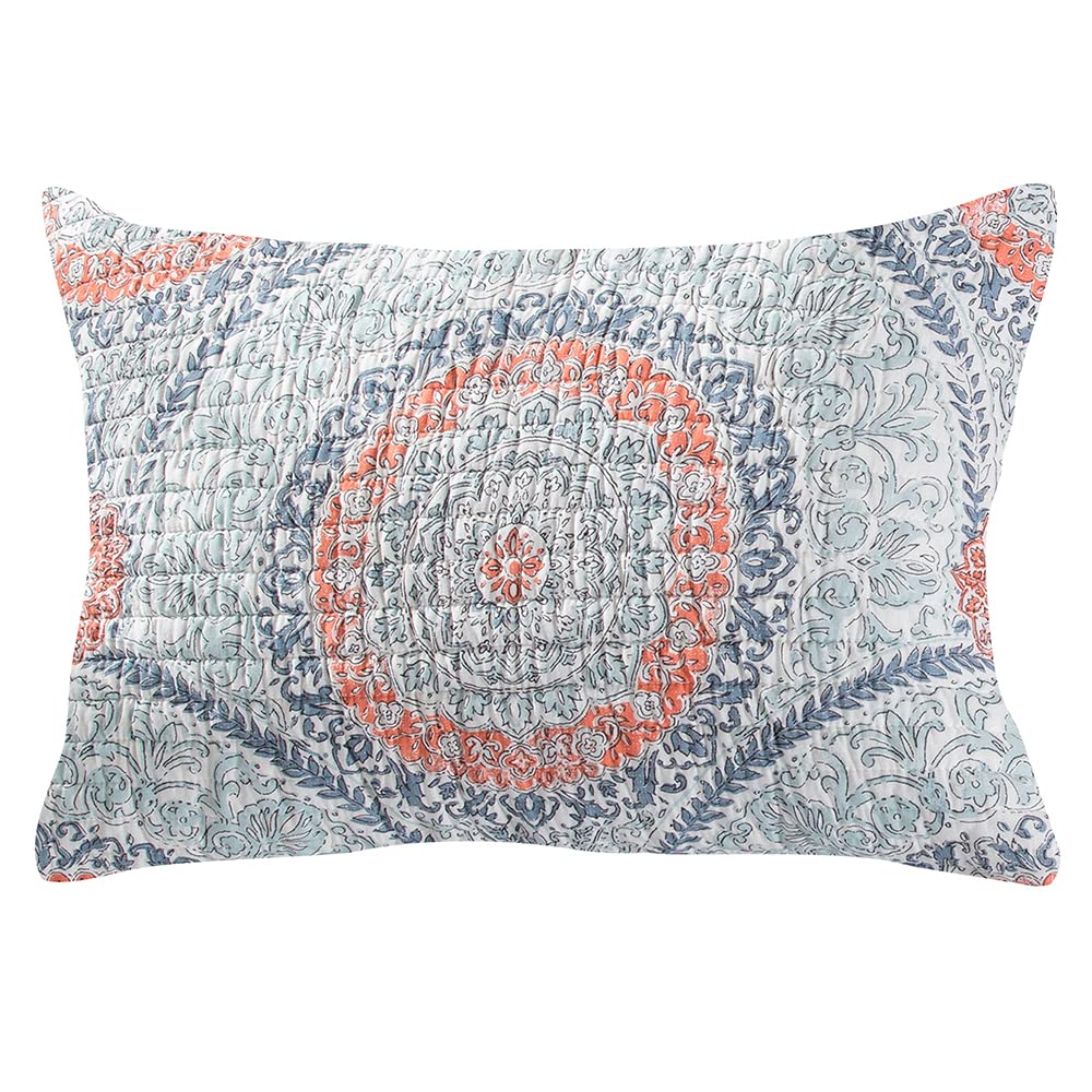Premium Denim Circle Home Standard Sham Pillowcase - Soft & Durable Cotton Bedding for Cozy Home Decor | Perfect for Bedrooms, Guest Rooms & Dorm Essentials