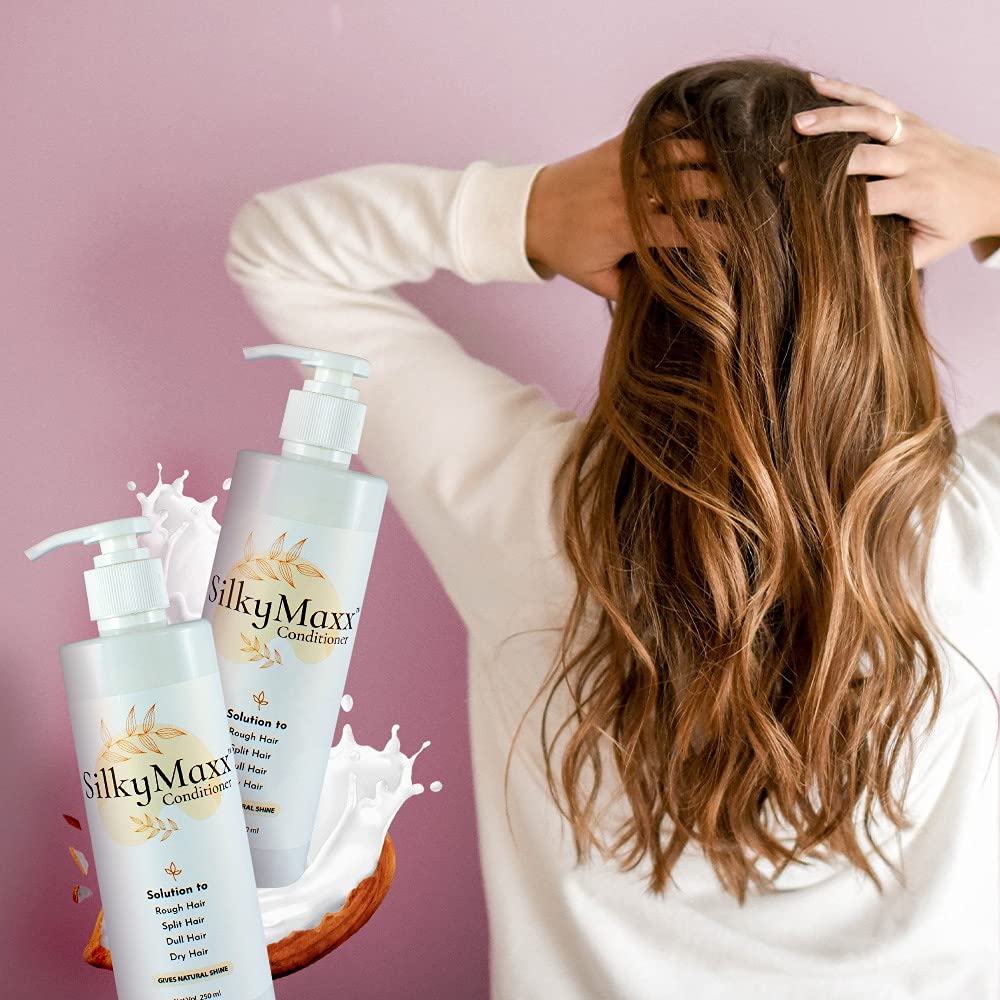 SilkyMaxx Hair Conditioner for Smooth, Shiny & Frizz-Free Hair - Deep Moisturizing Treatment for Dry, Damaged Hair - Perfect for Daily Use & Salon-Quality Results at Home