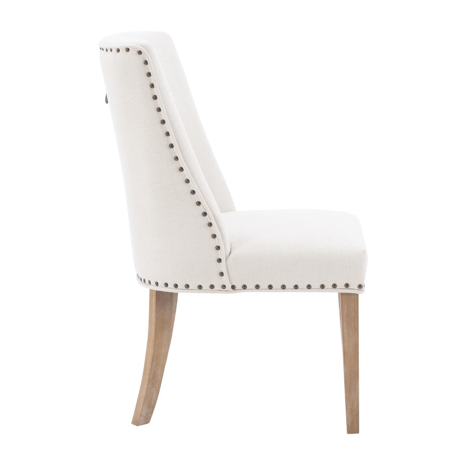 Adler Dining Chair Set of 2 - Natural Wooden Chairs for Kitchen, Dining Room & Breakfast Nook - Modern Farmhouse Style Seating