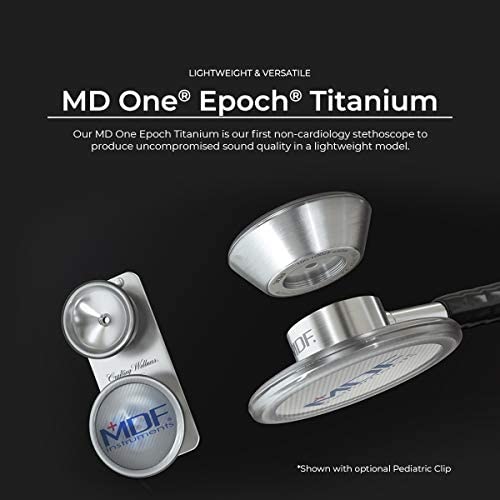 MDF Instruments Monet Rosegold MD One Epoch Lightweight Titanium Stethoscope for Adults - Premium Rose Gold Chestpiece & Headset (MDF777TMORG) - Ideal for Doctors, Nurses & Medical Professionals