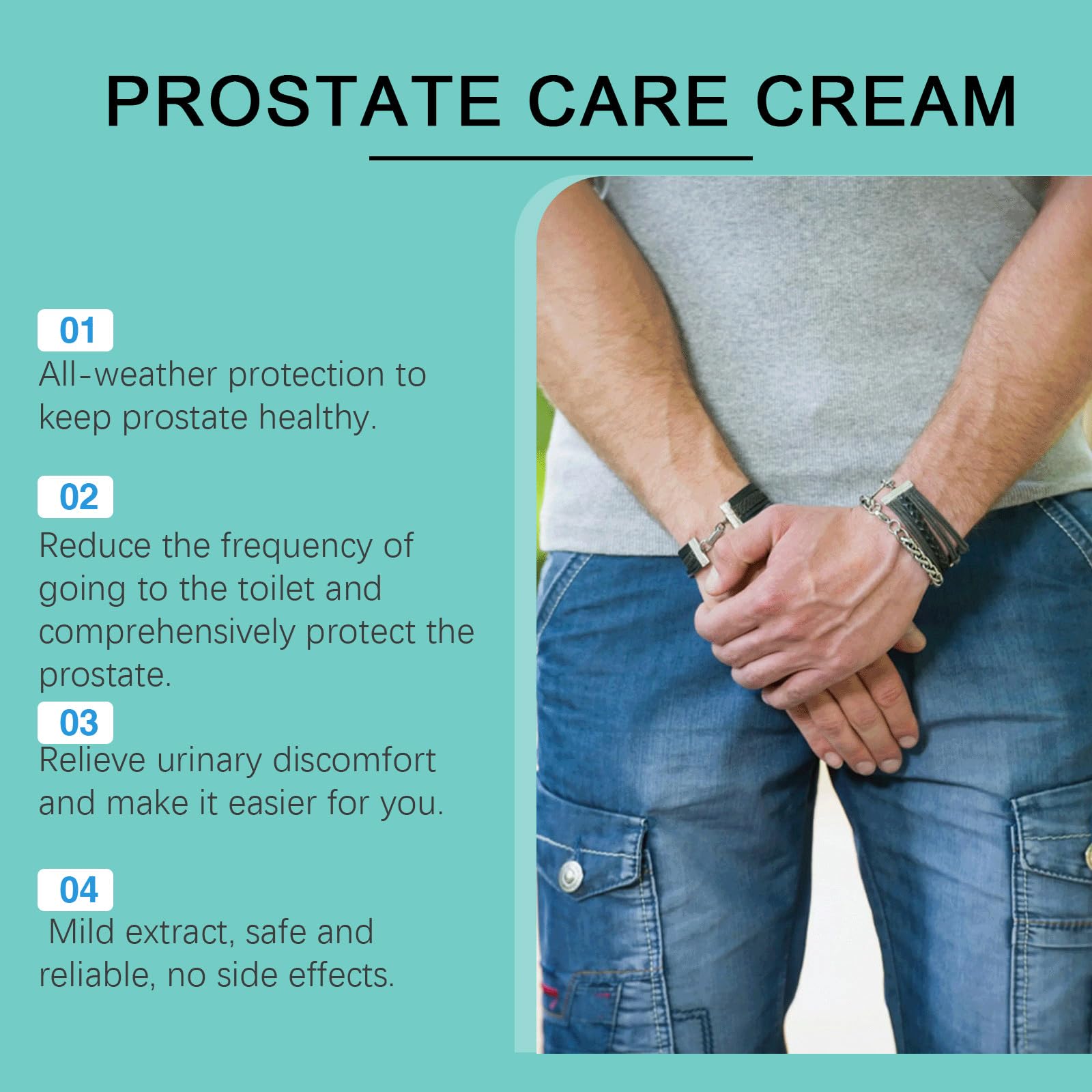 Best Prostate Relief & Enhancement Cream for Men - Natural Support for Prostate Health & Comfort - Ideal for Daily Use & Nighttime Relief